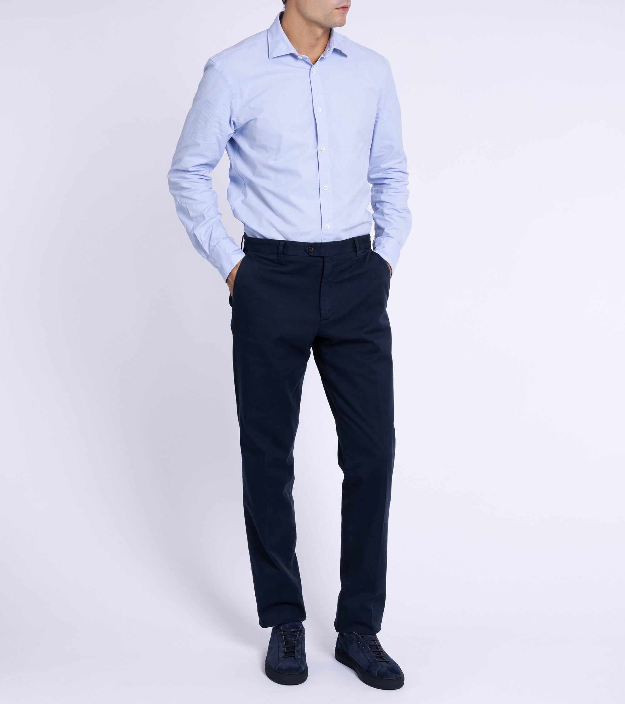 Trunk Austin Cotton Oxford Shirt: Light Blue