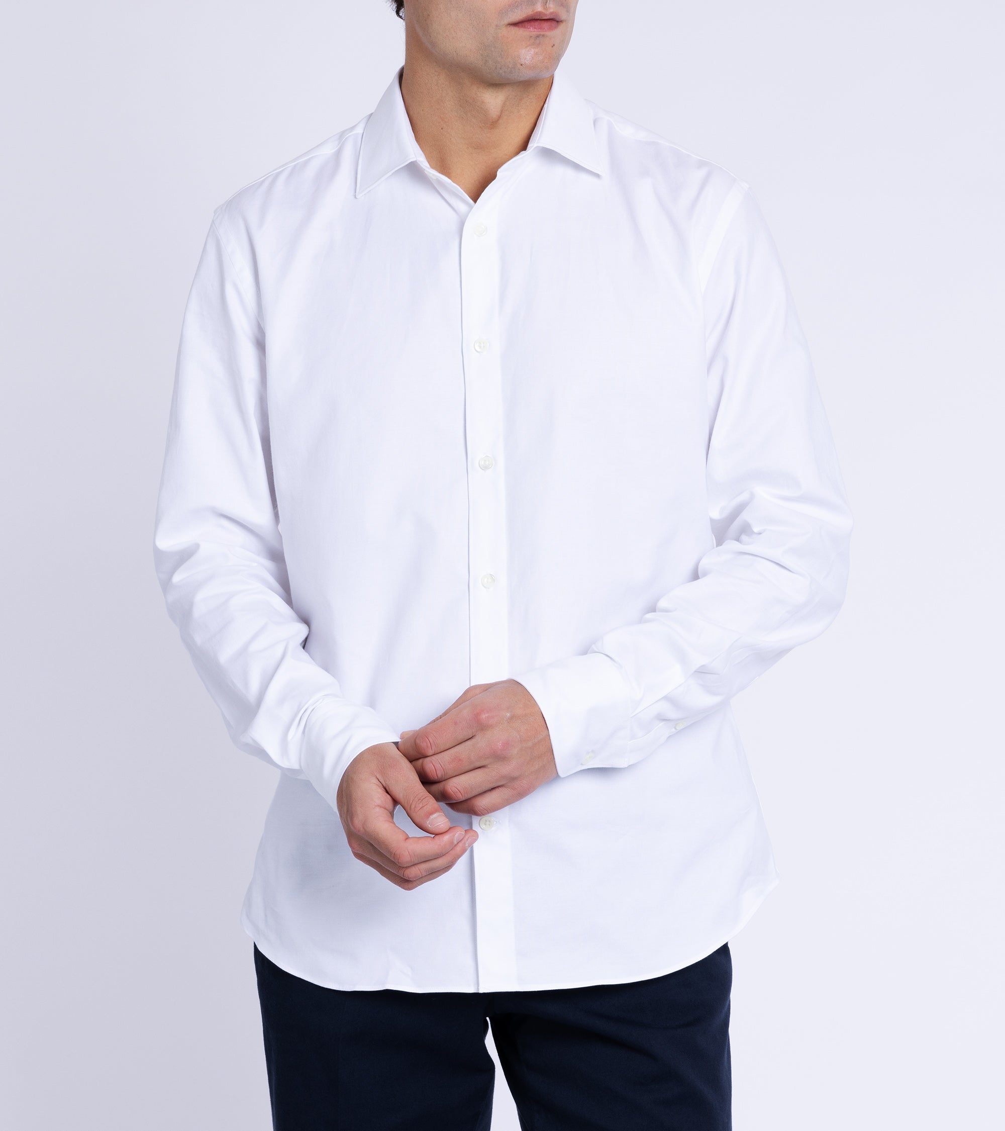 Trunk Austin Cotton Oxford Shirt: White