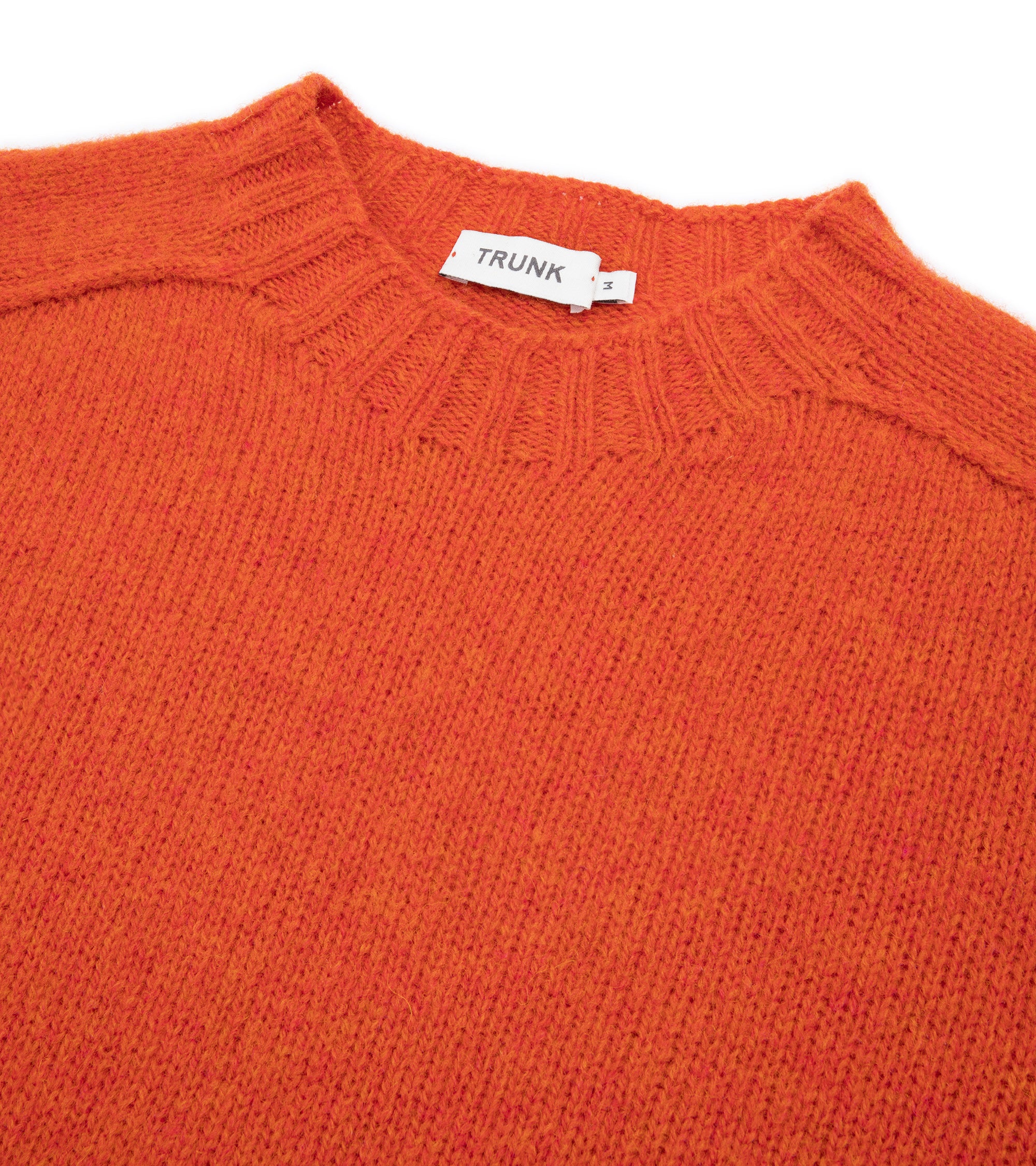 Trunk Berwick Brushed Shetland Crew Sweater: Orange