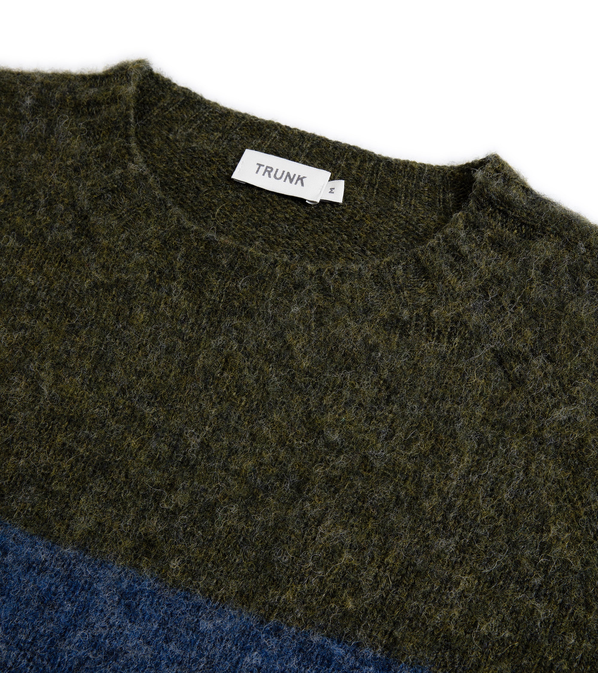 Trunk Carter Wide Stripe Crew Neck Sweater: Dark Olive