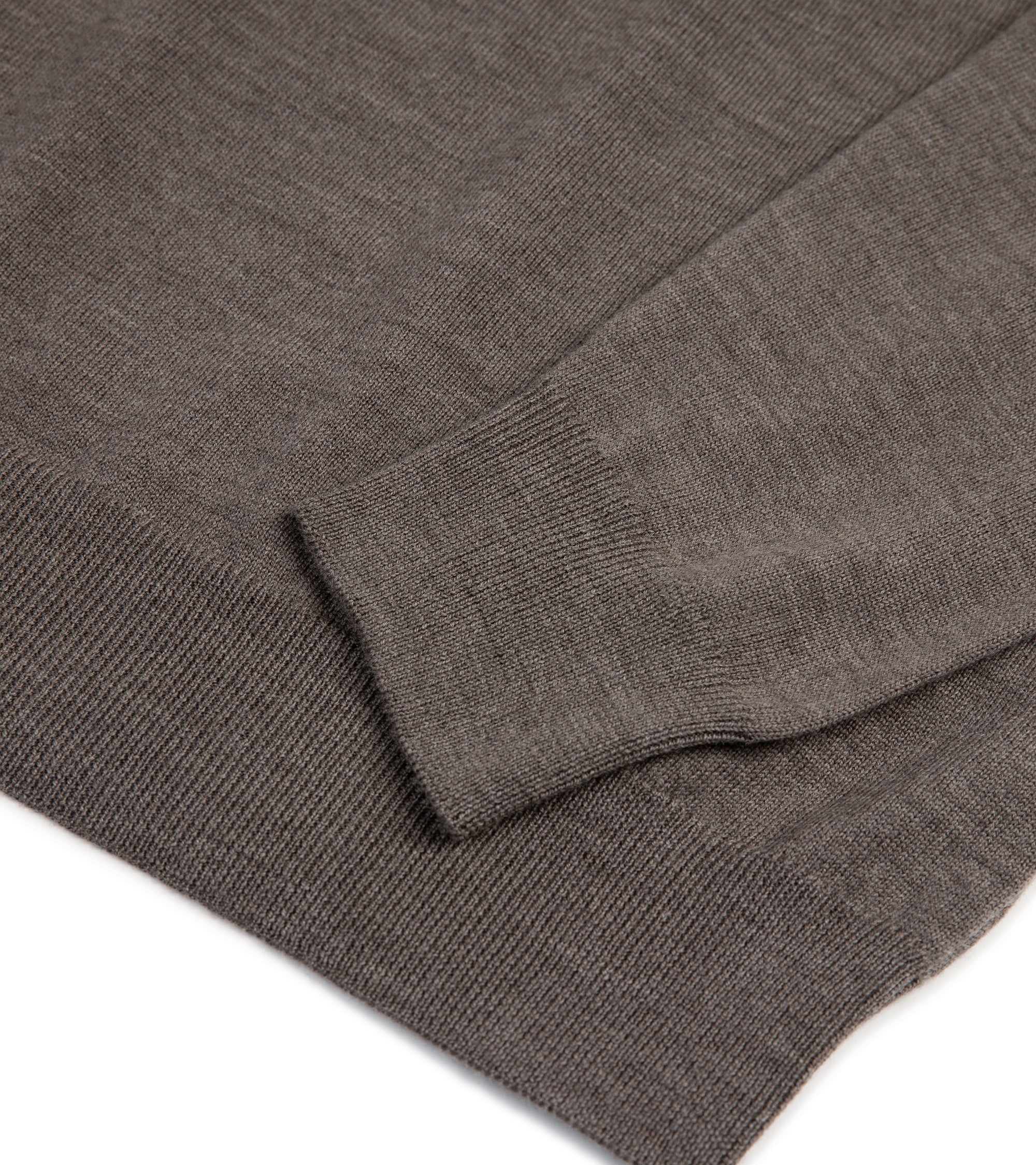 Trunk Enford Merino Knit Long Sleeve Polo Shirt: Mink