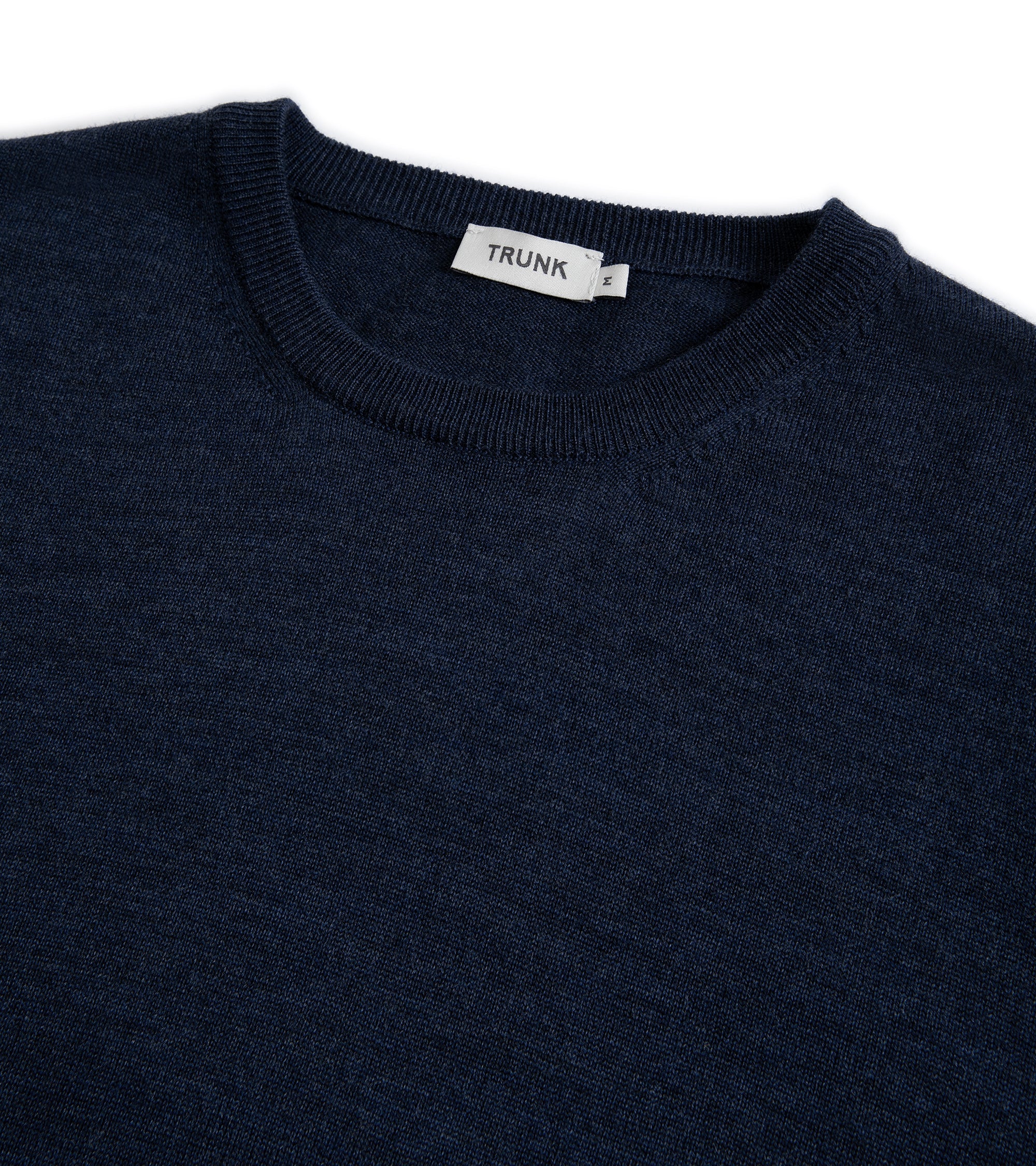 Trunk Harley Merino Crew Neck Sweater: Mid Blue