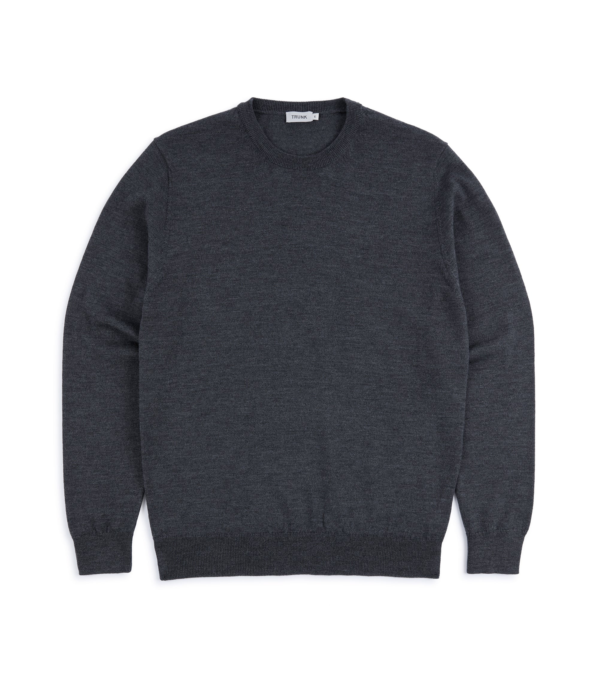 Trunk Harley Merino Crew Neck Sweater: Dark Grey