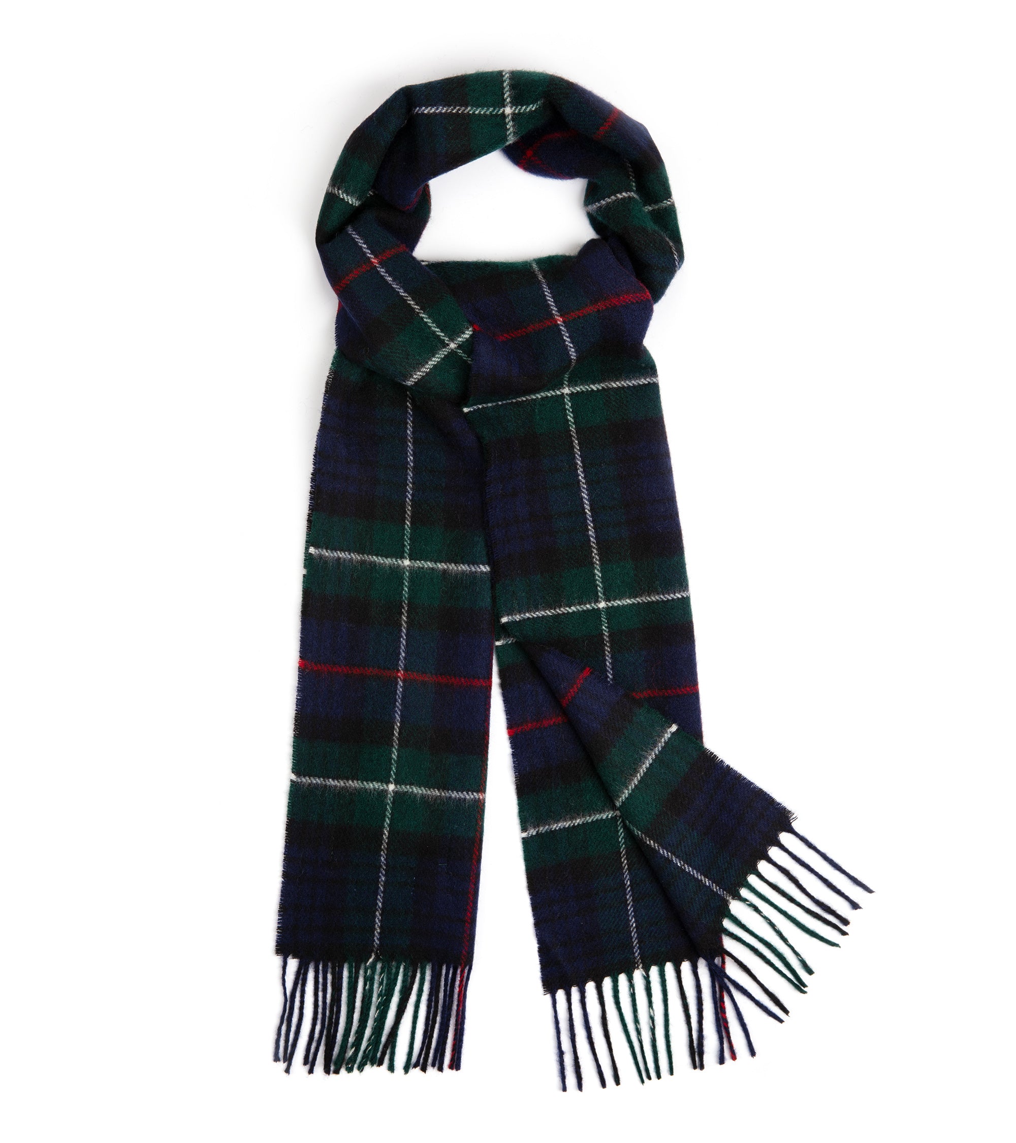 Trunk Moon Merino Check Scarf: Navy