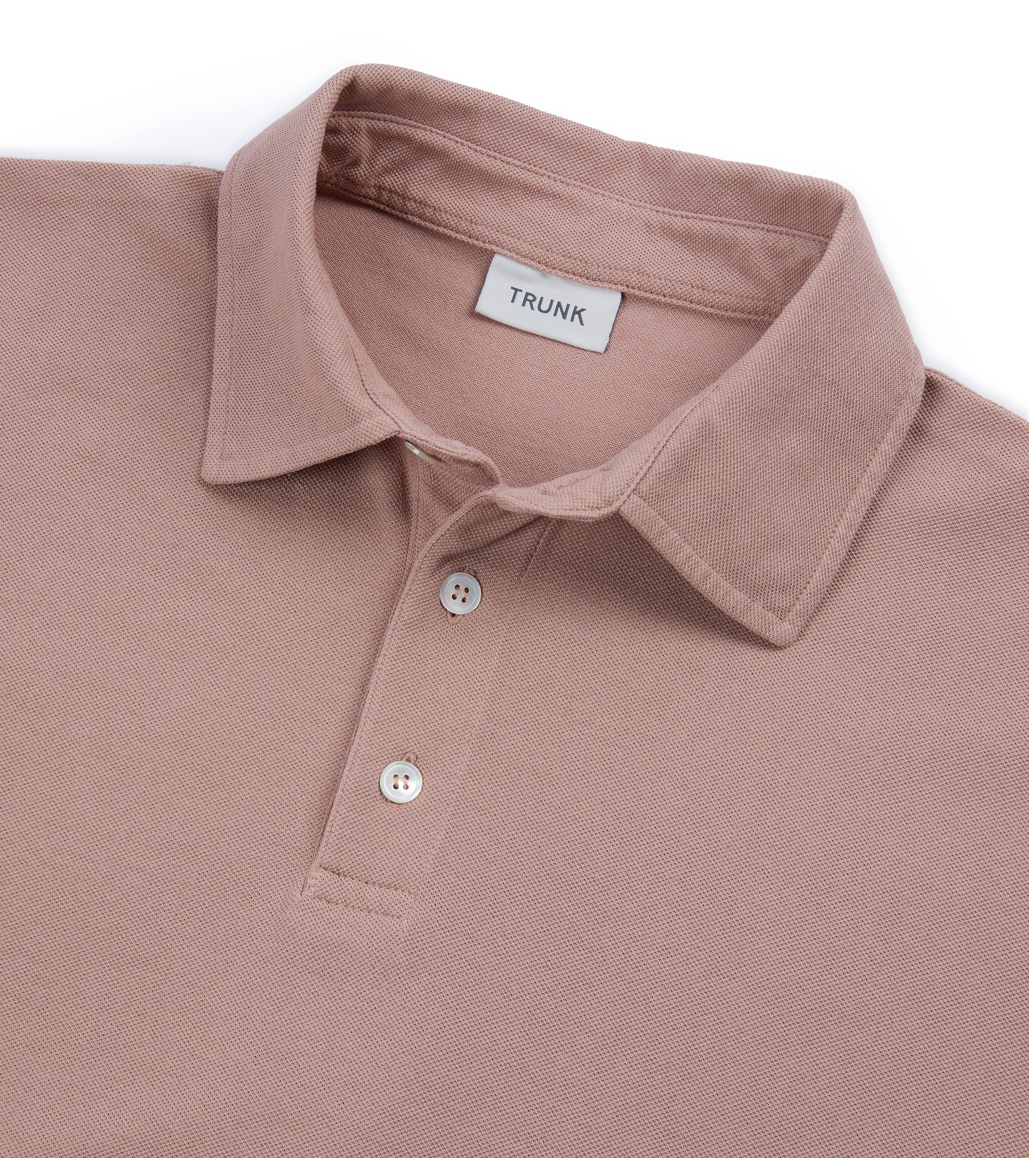 Trunk Moxon Short Sleeve Polo Shirt: Dusty Pink