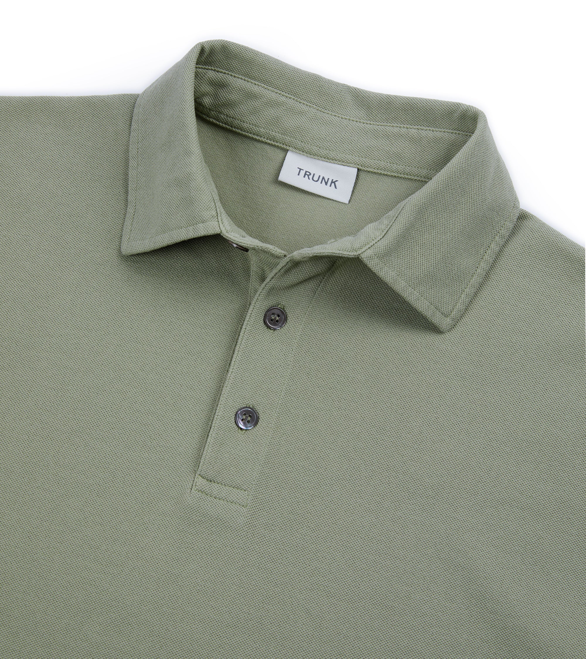 Trunk Moxon Short Sleeve Polo Shirt: Green Tea