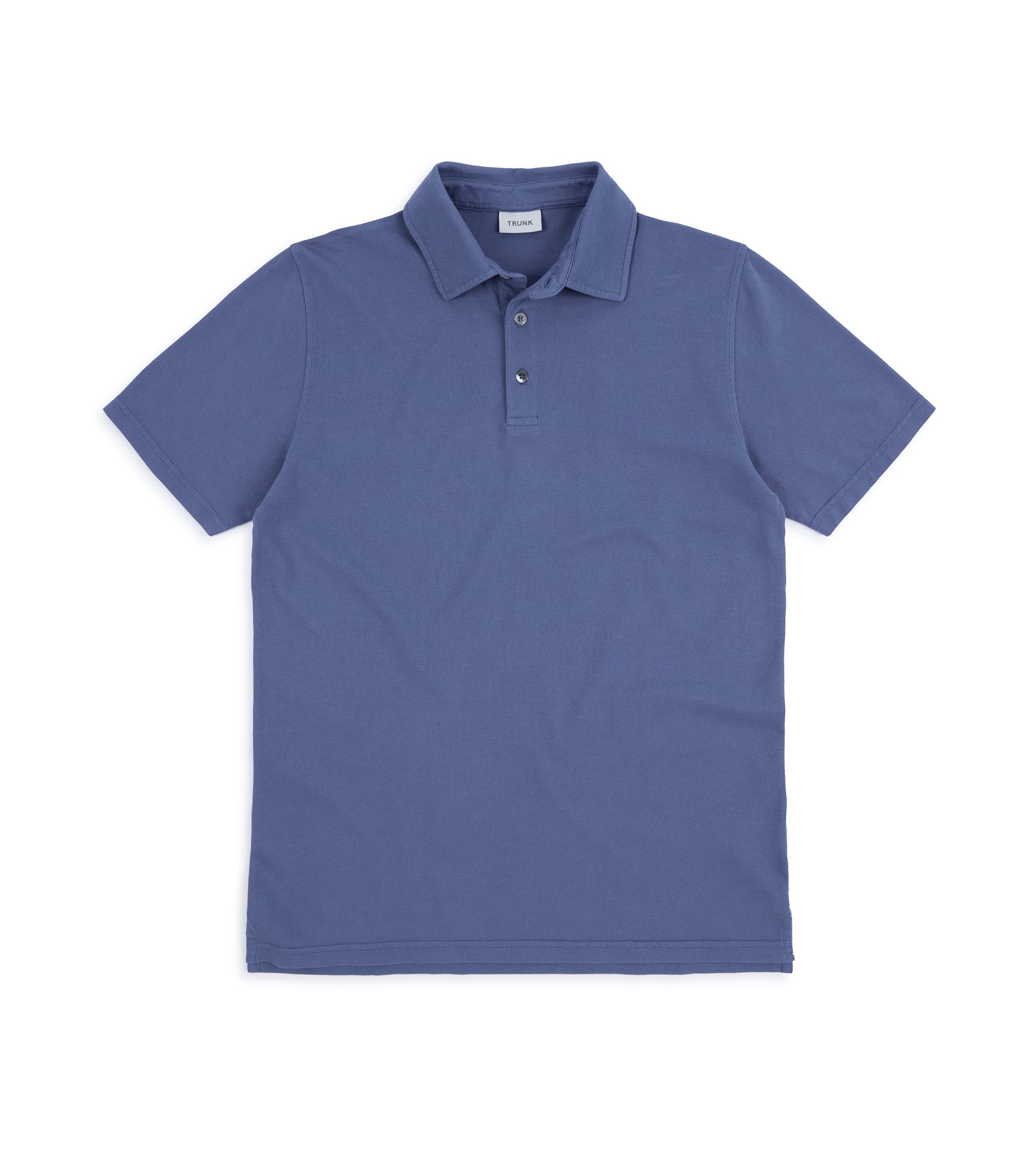 Trunk Moxon Short Sleeve Polo Shirt: Mid Blue