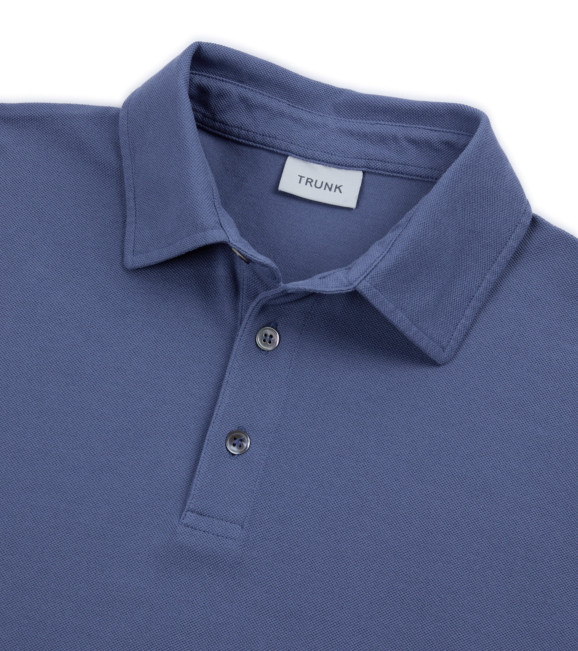 Trunk Moxon Short Sleeve Polo Shirt: Mid Blue