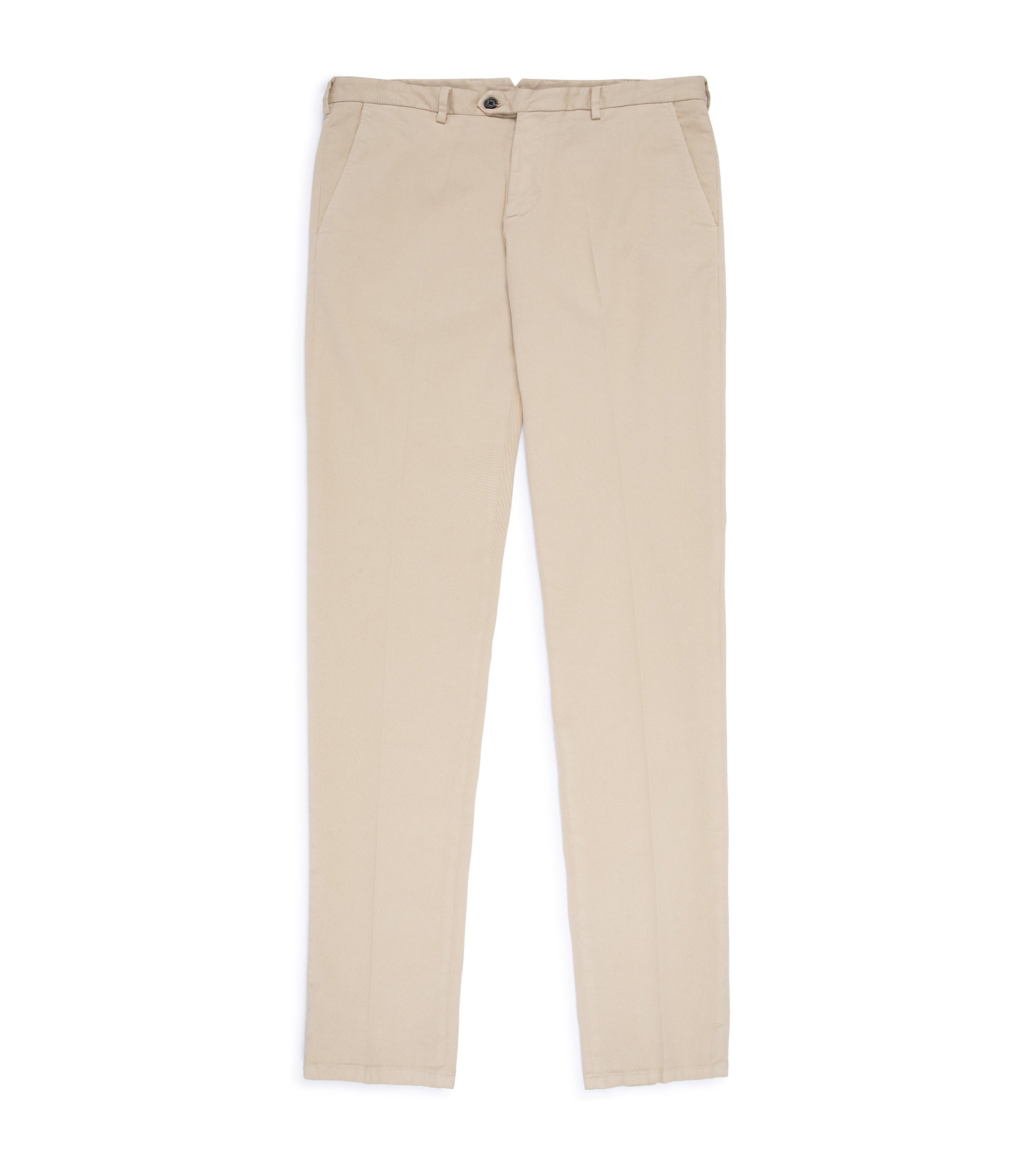 Trunk Palmer Flat Front Cotton Twill Trousers: Sand