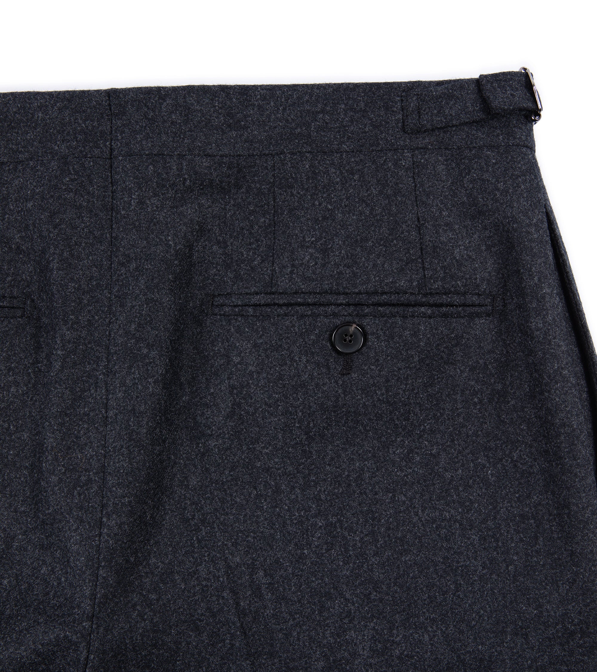 Trunk Wigmore Wool Flannel Suit Trousers: Dark Charcoal