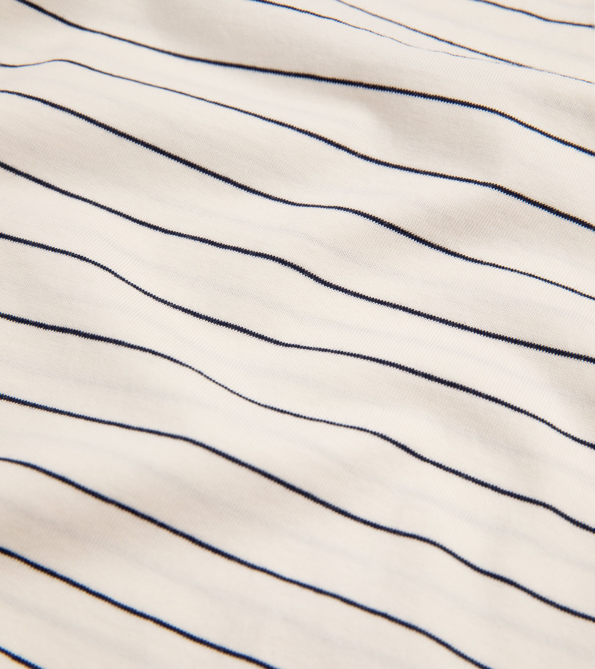 Trunk York Organic Cotton Fine Stripe T-Shirt: Ecru