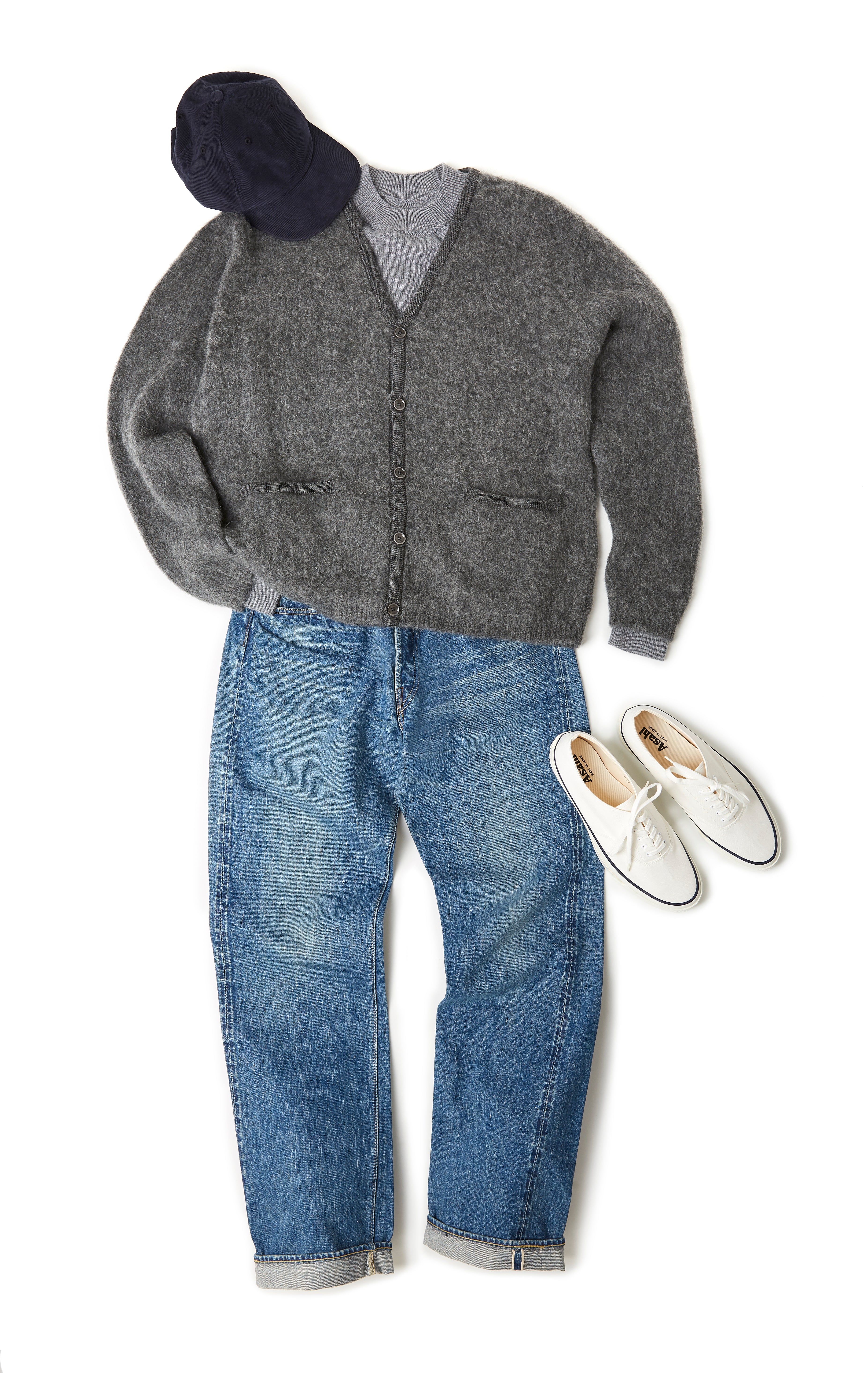 A Kind of Guise Pichiu Wool Alpaca Knit Cardigan: Anthracite Melange