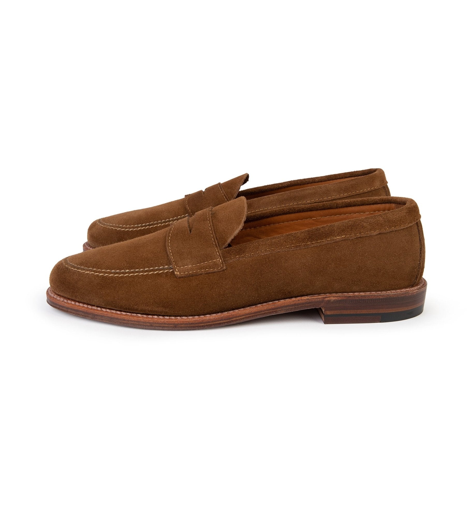 Alden Unlined Suede Penny Loafer: Snuff 5735F - Trunk Clothiers