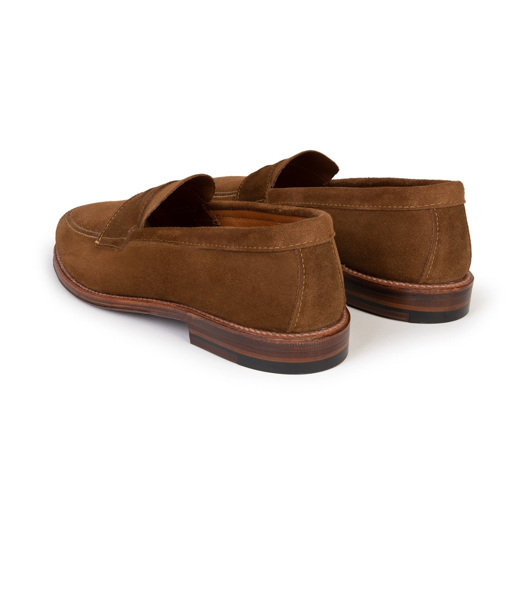 Alden Unlined Suede Penny Loafer: Snuff 5735F - Trunk Clothiers