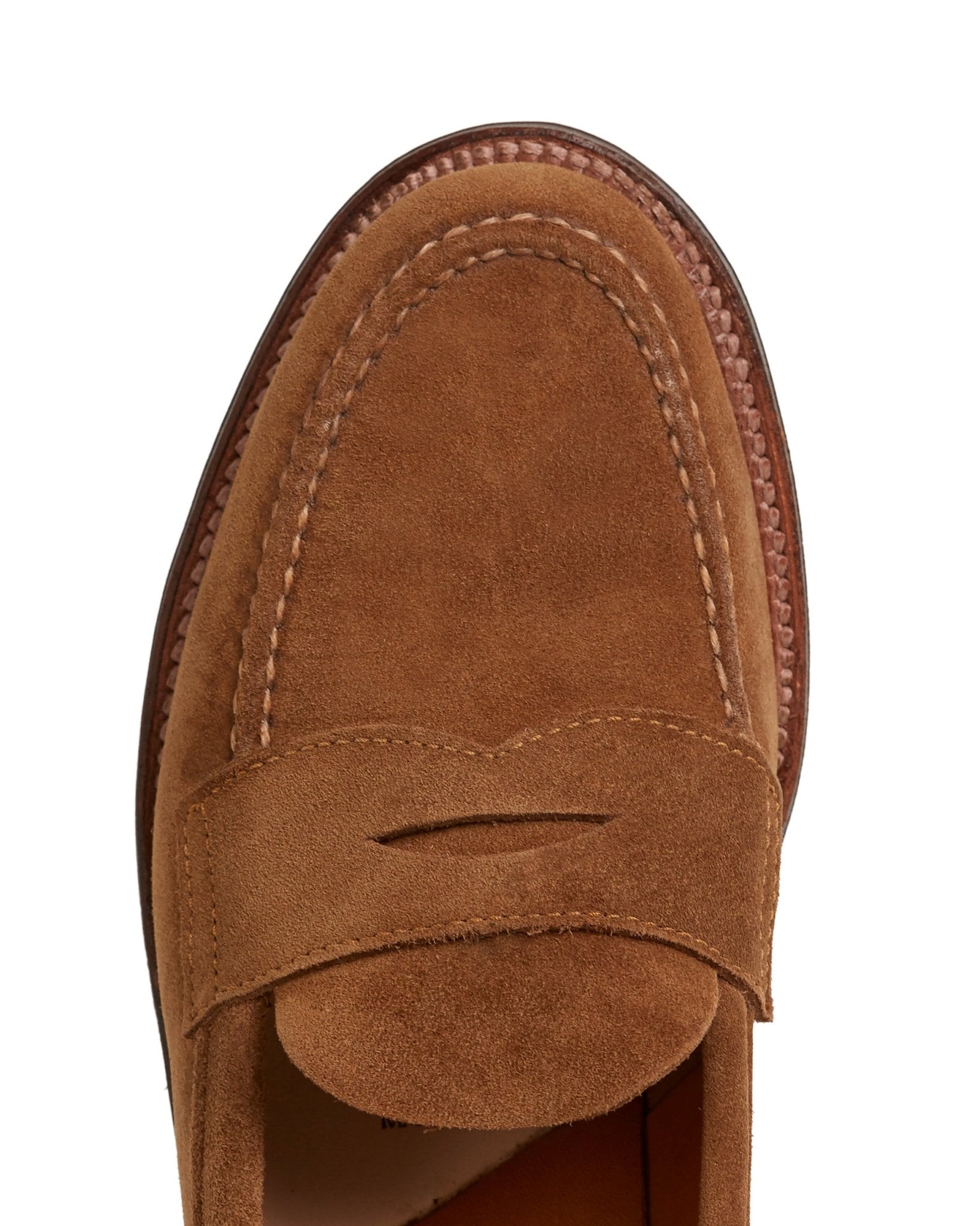 Alden Unlined Suede Penny Loafer: Snuff 6243F - Trunk Clothiers