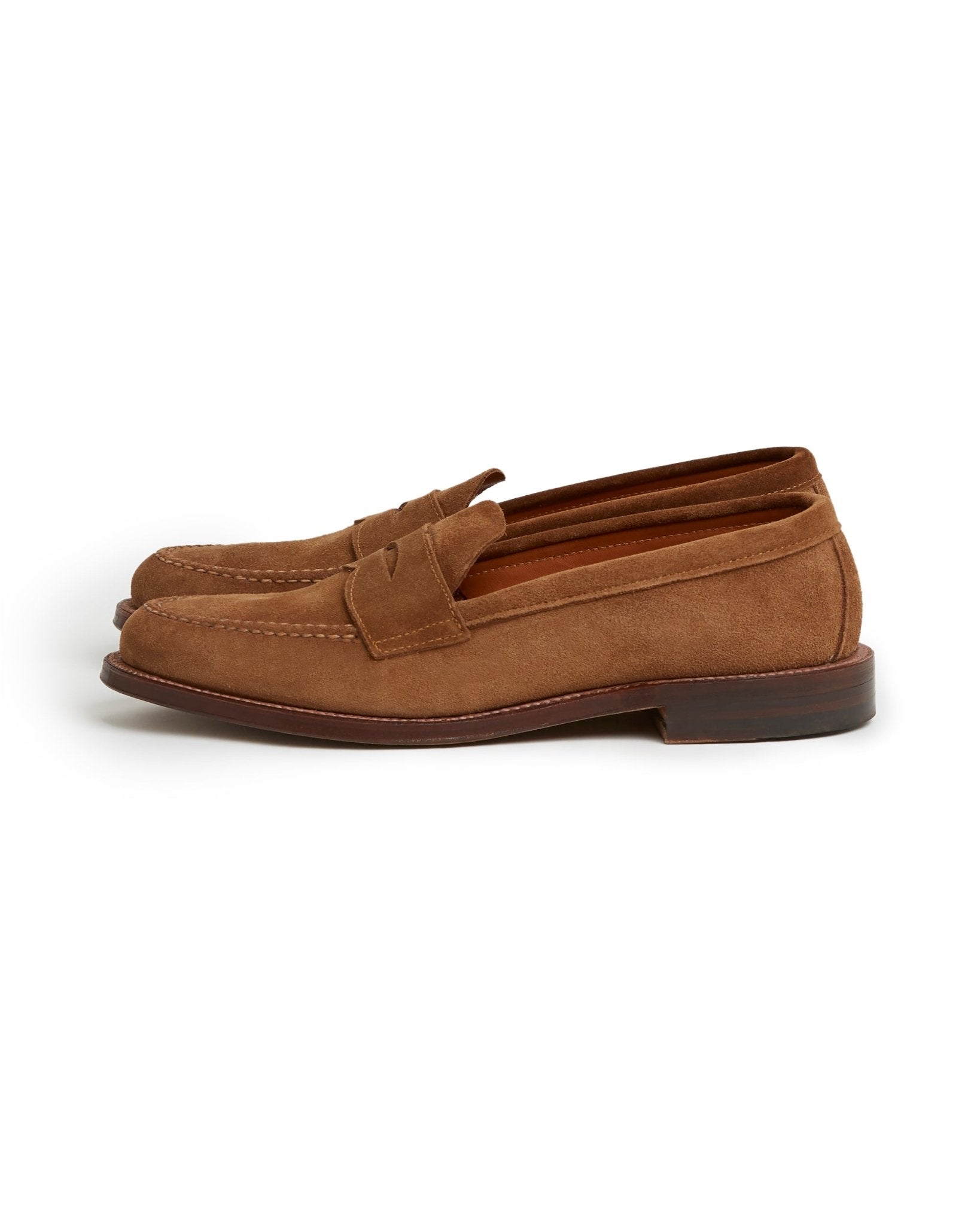 Alden Unlined Suede Penny Loafer: Snuff 6243F - Trunk Clothiers