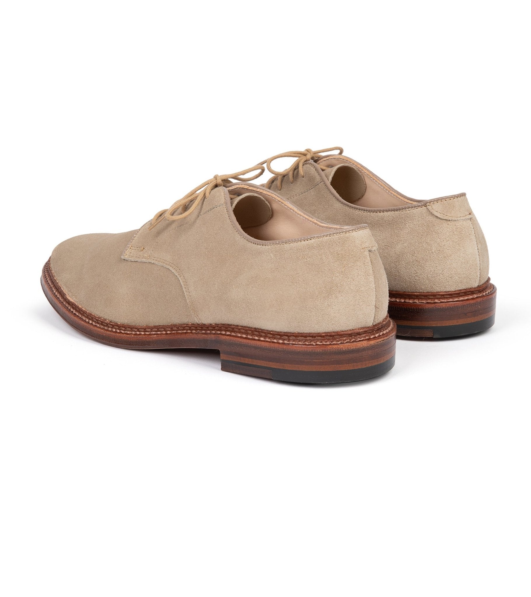 Alden Unlined Suede Plain Toe Blucher Shoe: Milkshake 29333F - Trunk Clothiers