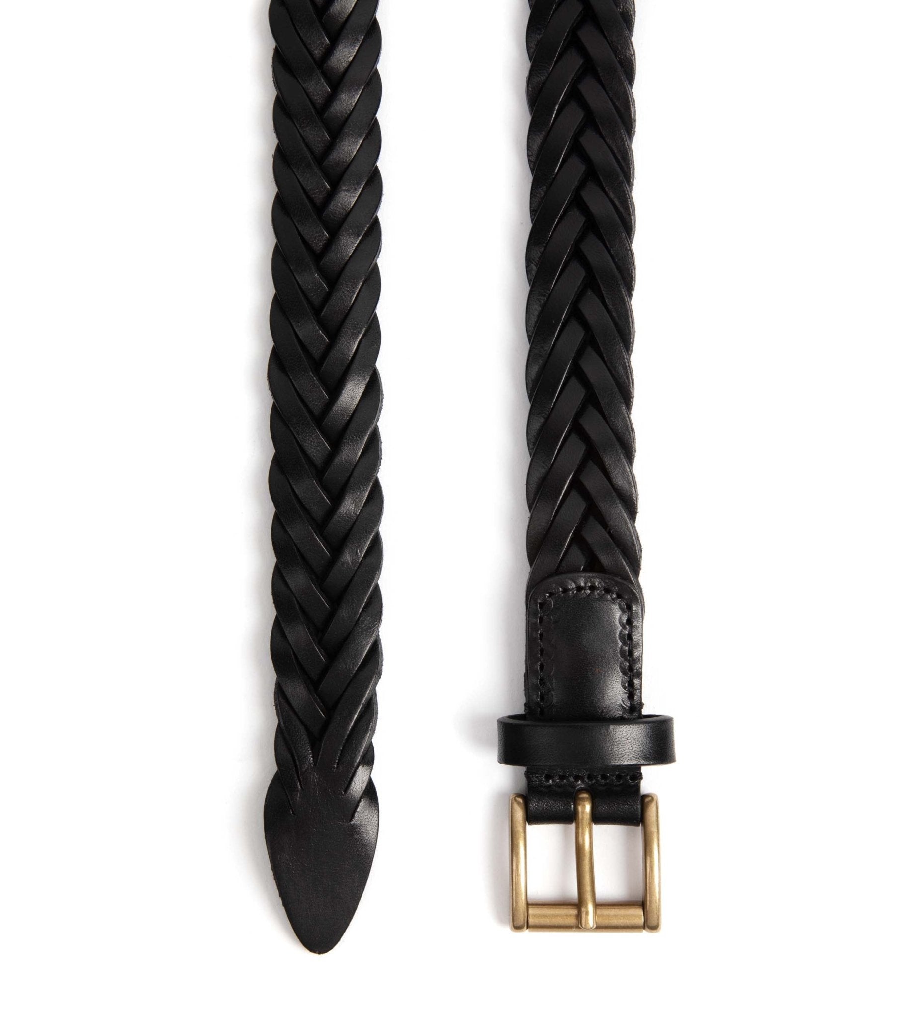 Anderson's Braided Leather Belt: Black - Trunk Clothiers