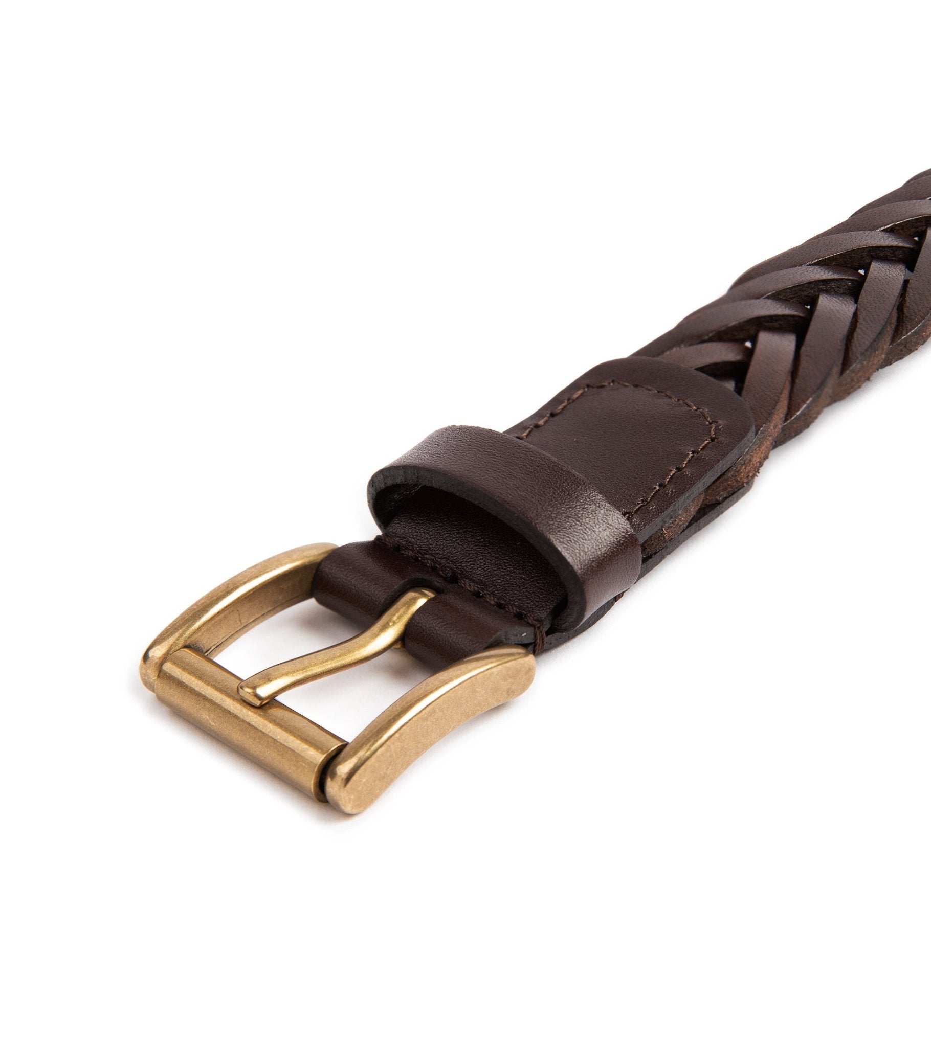 Anderson's Braided Leather Belt: Dark Brown - Trunk Clothiers