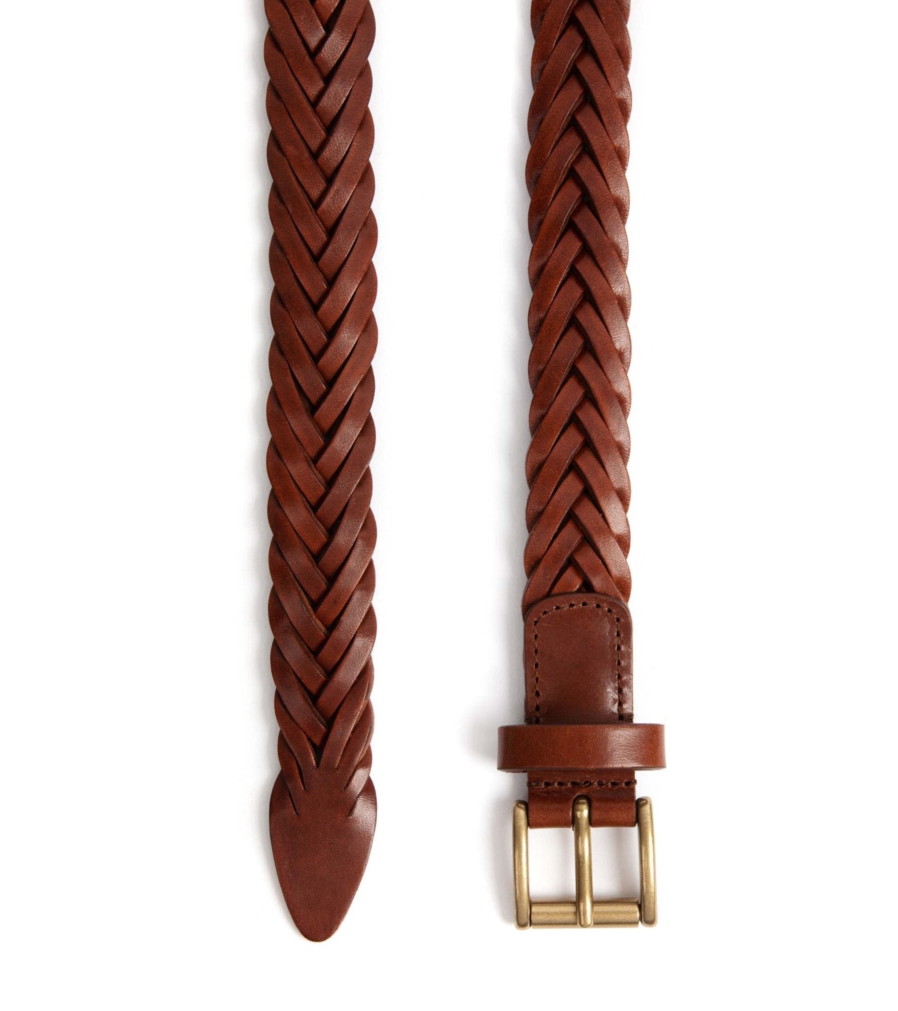 Anderson's Braided Leather Belt: Honey - Trunk Clothiers