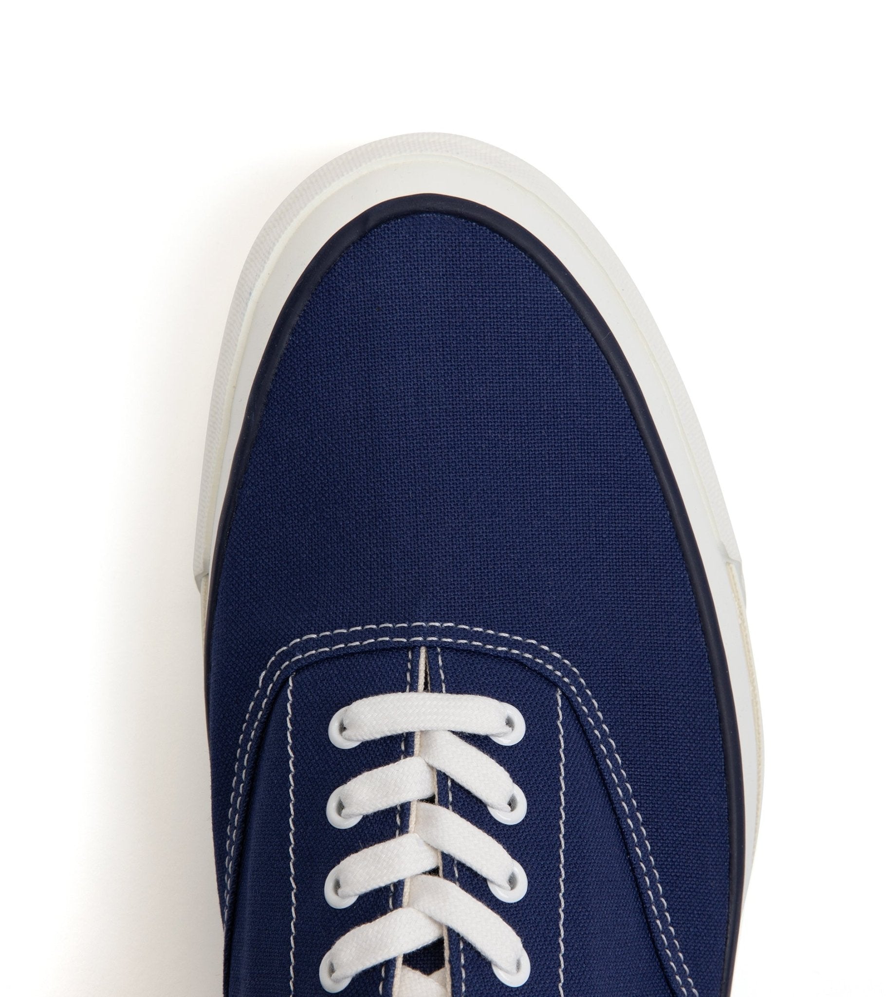 Asahi M014 Canvas Deck Shoes: Navy - Trunk Clothiers