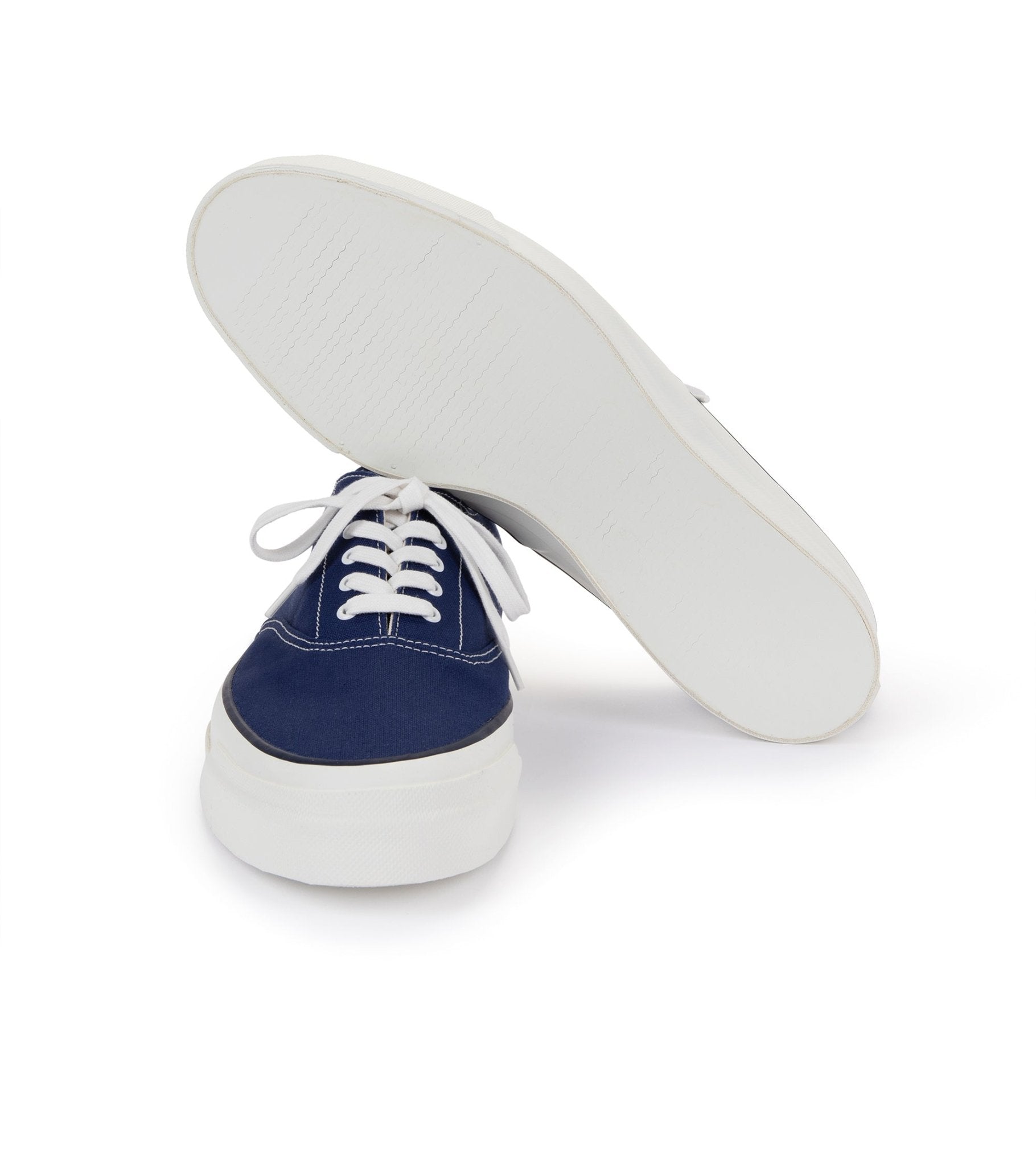 Asahi M014 Canvas Deck Shoes: Navy - Trunk Clothiers