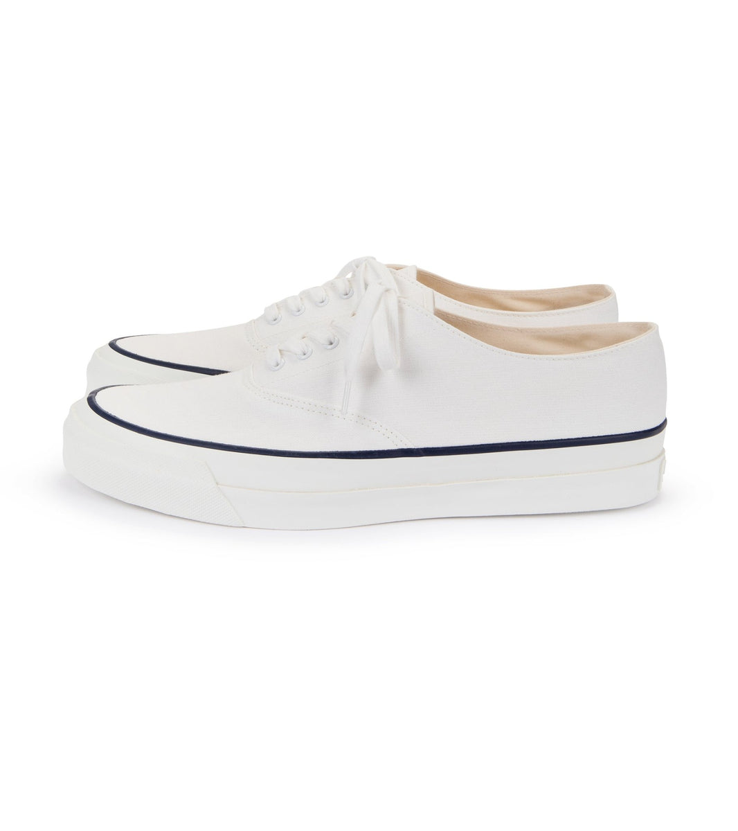 Asahi M014 Canvas Deck Shoes: White – Trunk Clothiers