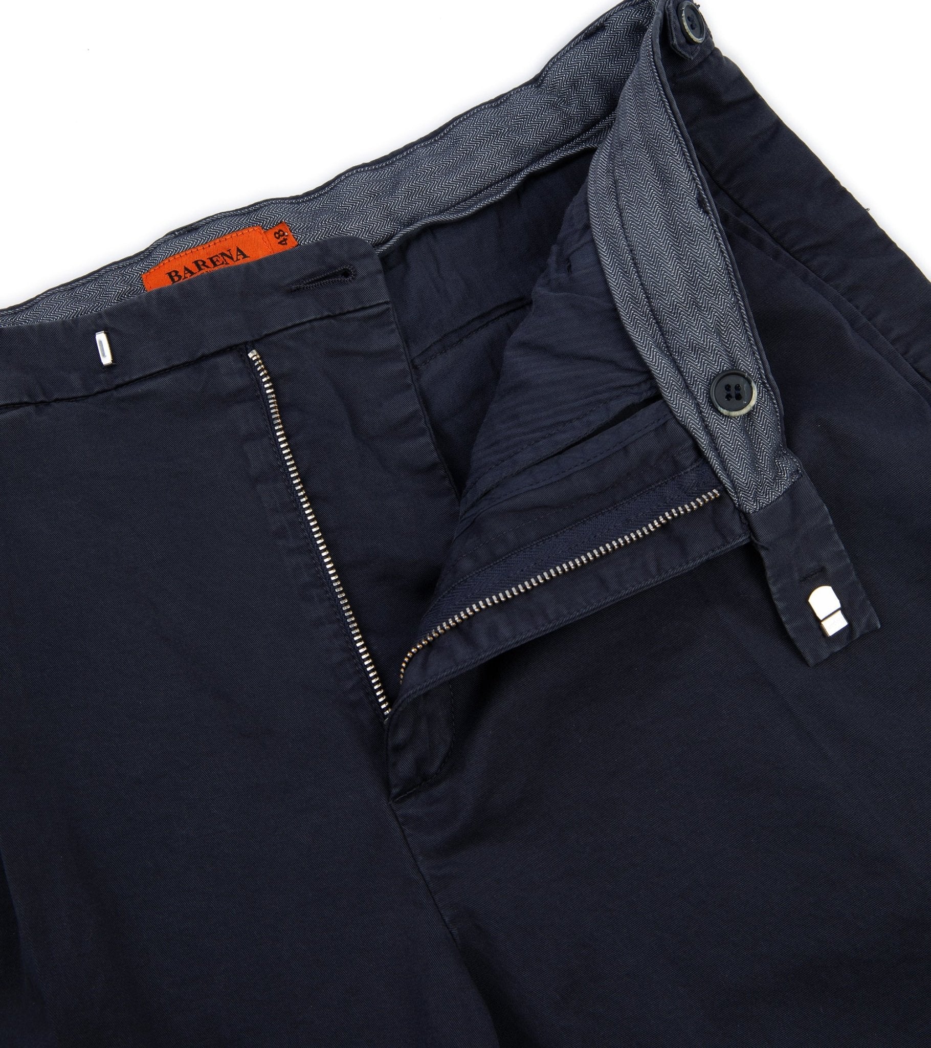 Barena Masco Stino Cotton Trousers: Navy - Trunk Clothiers