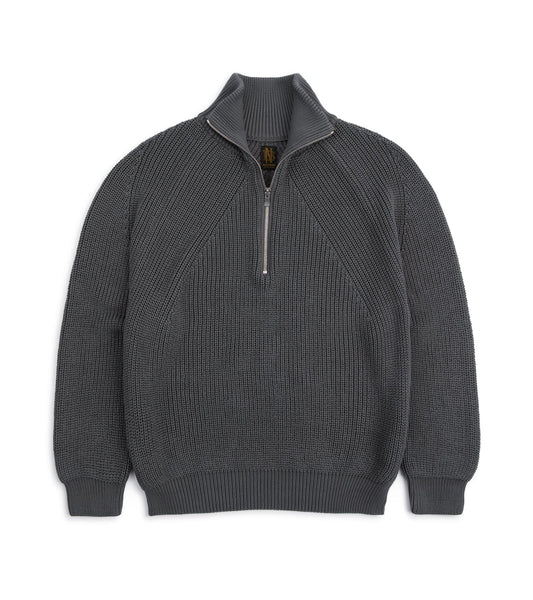 Batoner Signature Half-Zip Cotton Sweater: Grey – Trunk Clothiers