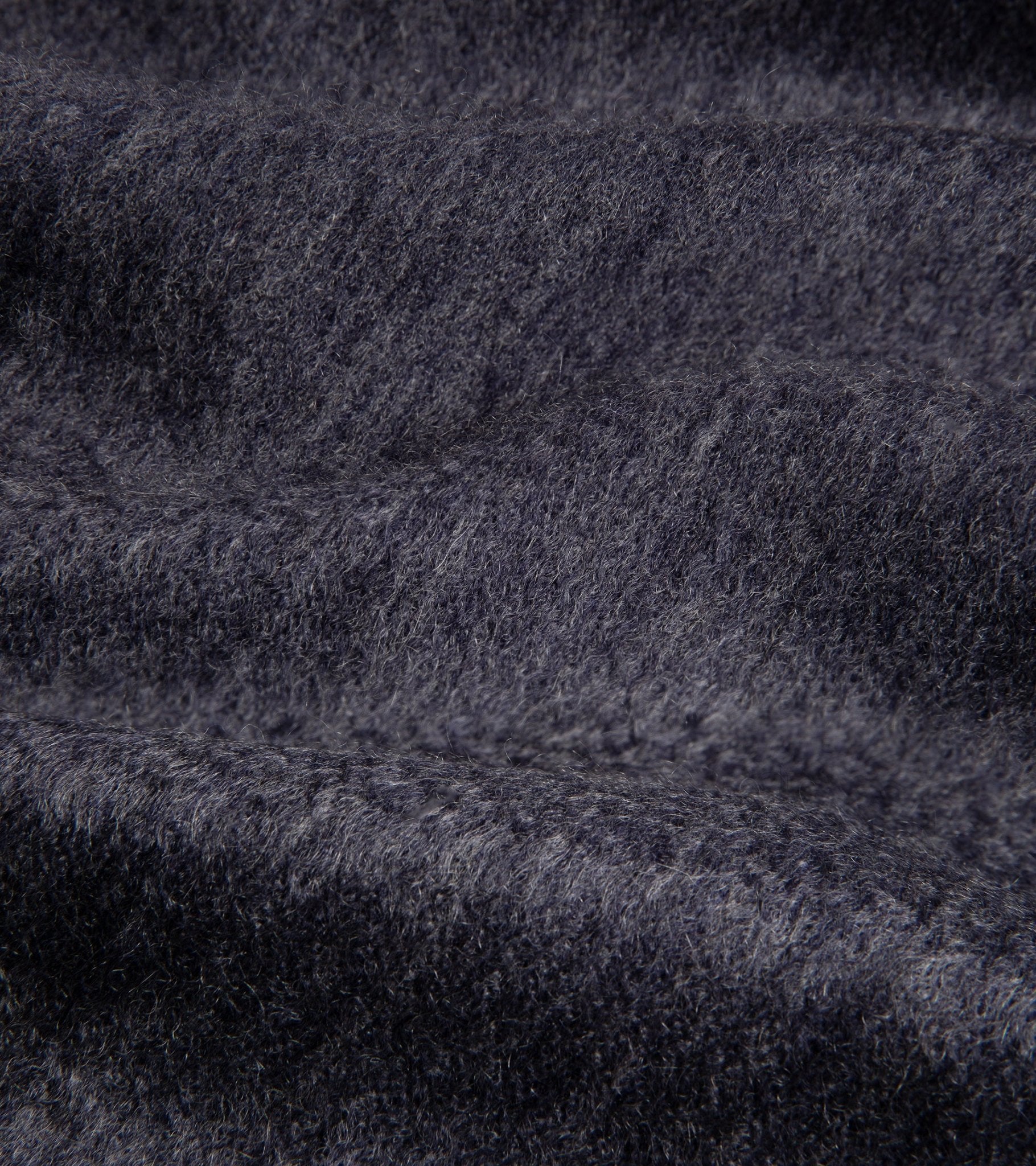 Begg x Co Arran Reversible Oversized Cashmere Scarf: Navy/Grey - Trunk Clothiers