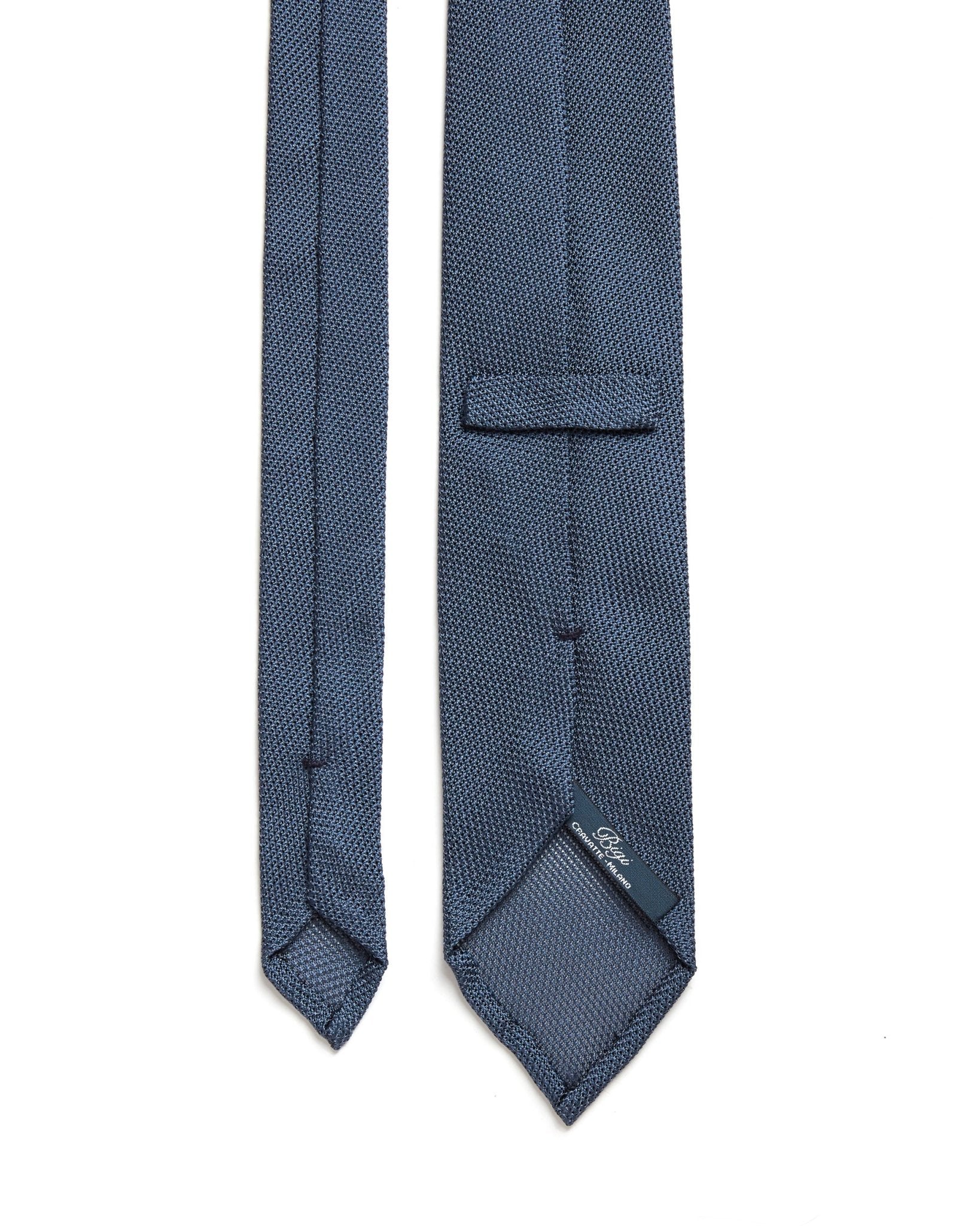 Bigi Fine Silk Grenadine Tie: Air Force Blue - Trunk Clothiers