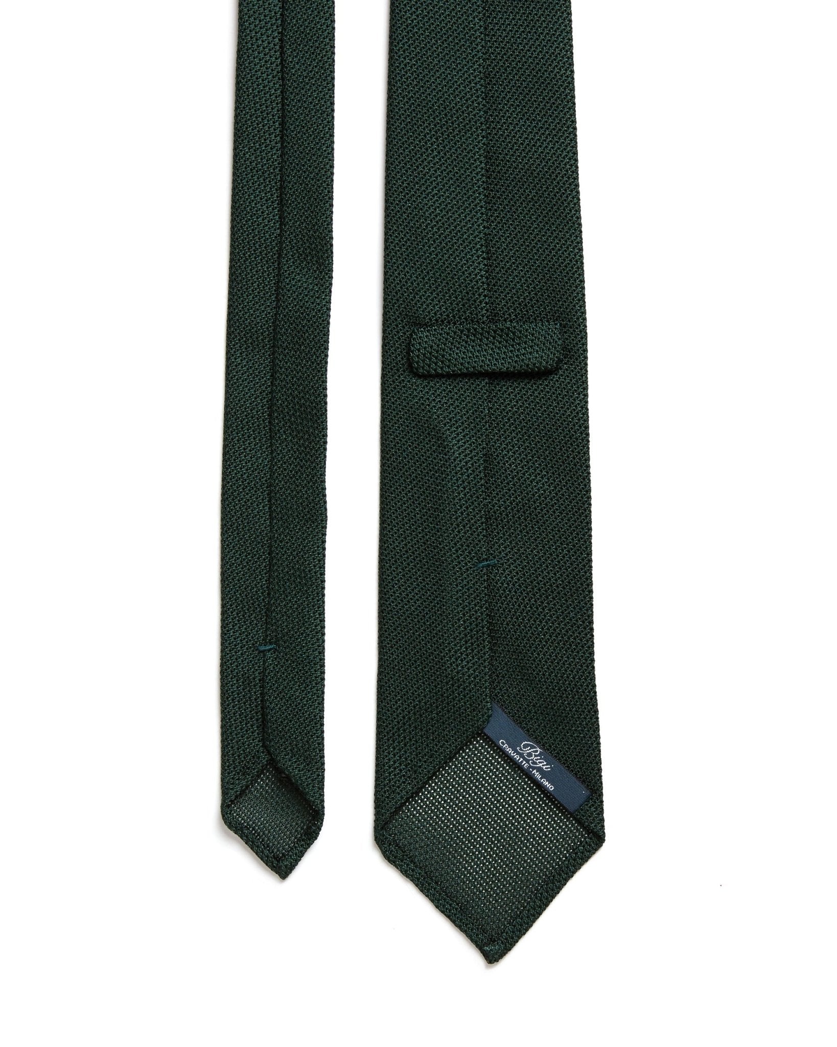 Bigi Fine Silk Grenadine Tie: Green - Trunk Clothiers