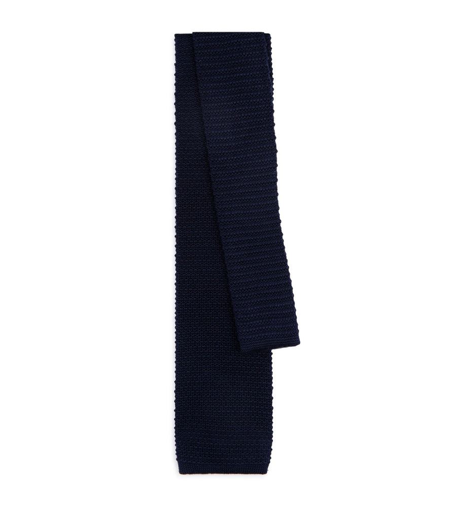 Bigi Wool Knit Tie: Navy – Trunk Clothiers