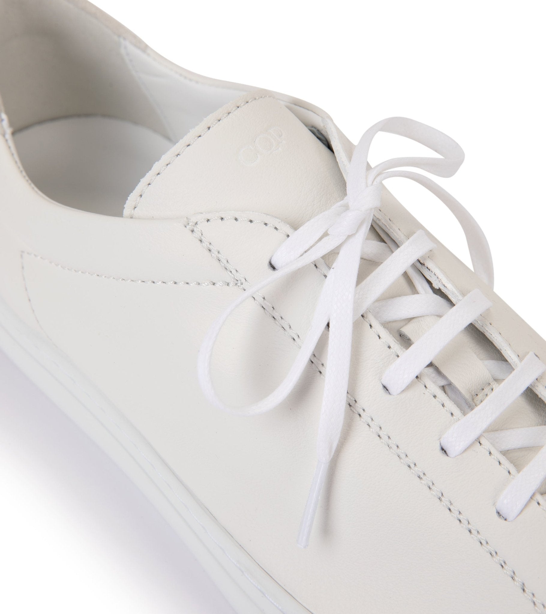 CQP Racquet Leather Sneaker: White - Trunk Clothiers