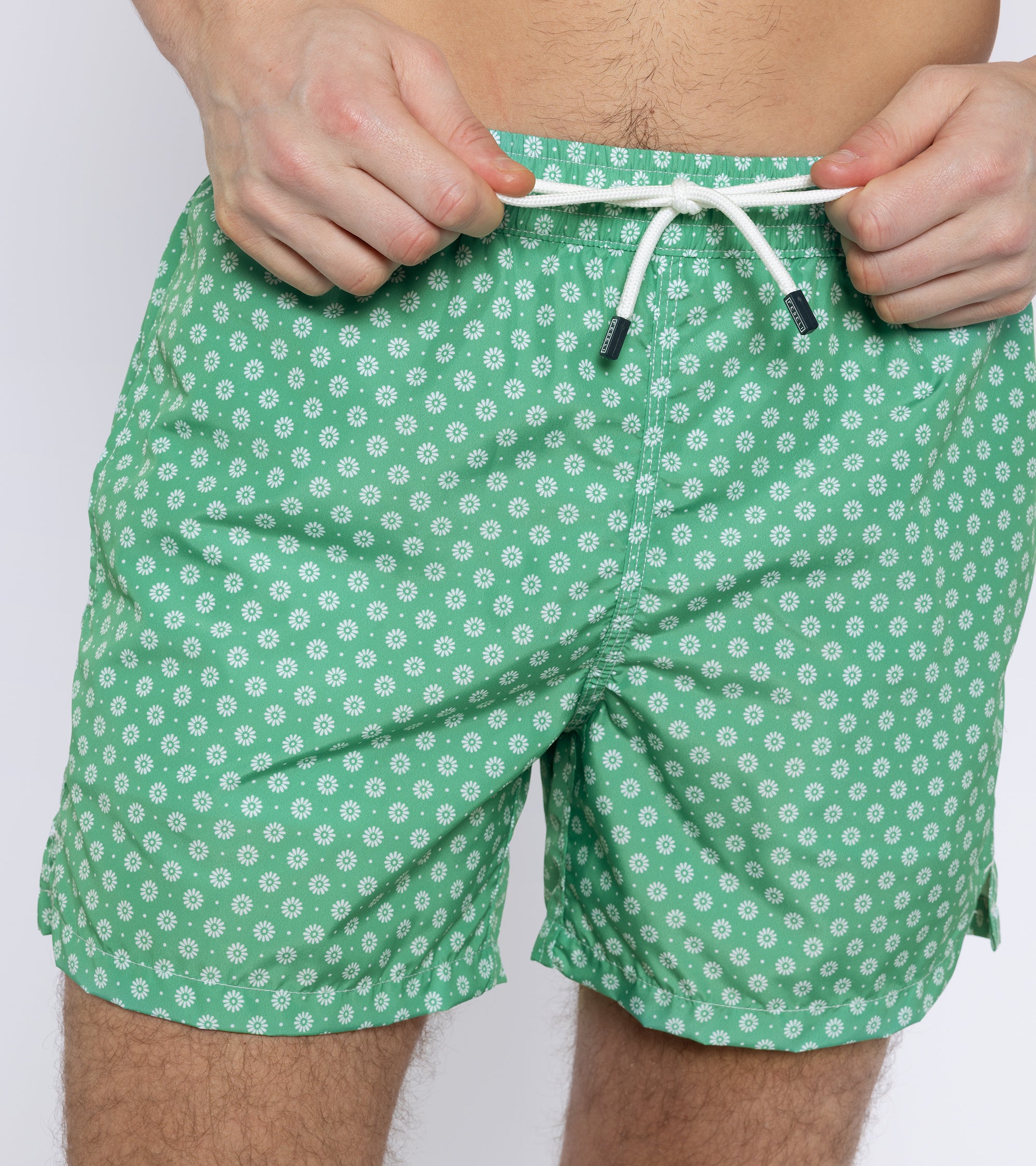 Fedeli Madeira Airstop Motif Swim Shorts: Green