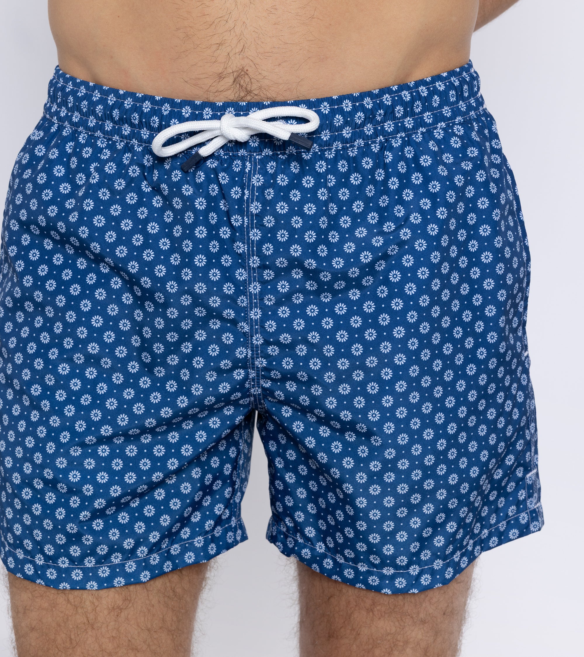 Fedeli Madeira Airstop Motif Swim Shorts: Navy