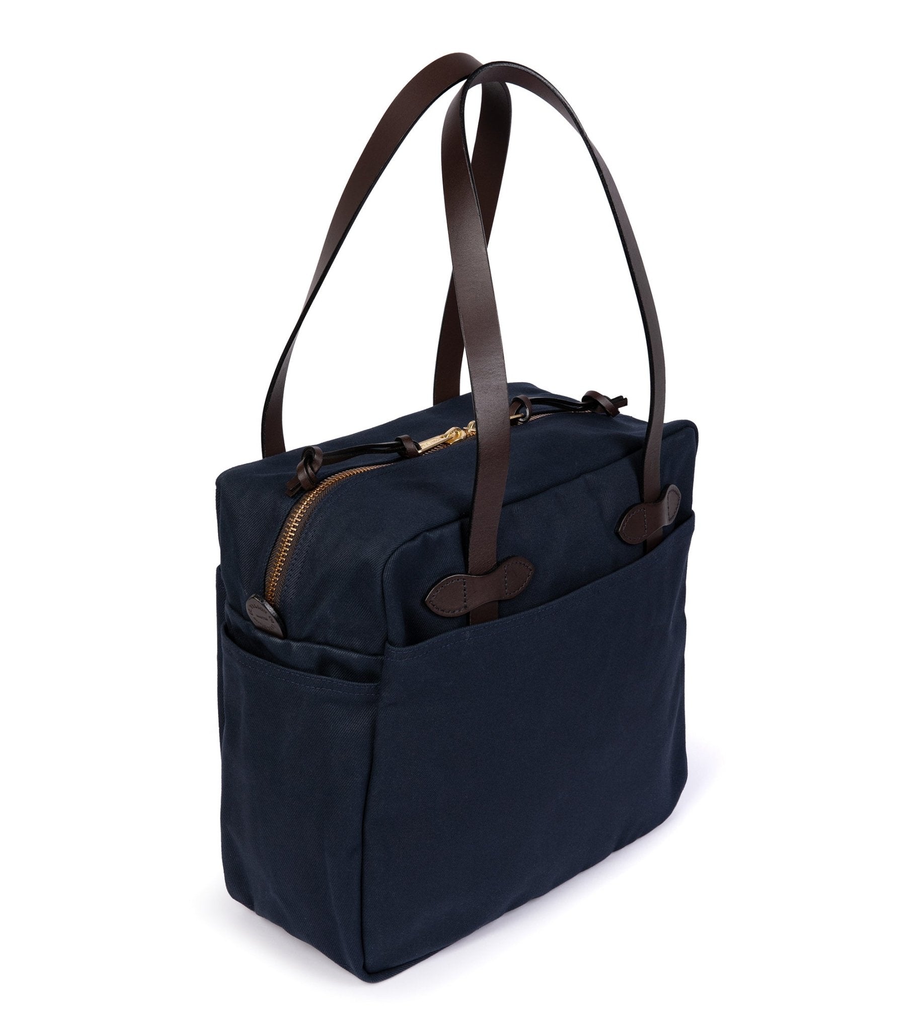 Filson Rugged Twill Zip Tote Bag: Navy - Trunk Clothiers