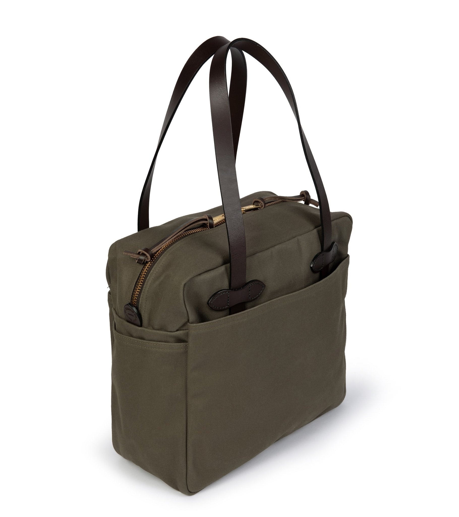 Filson Rugged Twill Zip Tote Bag: Otter Green - Trunk Clothiers