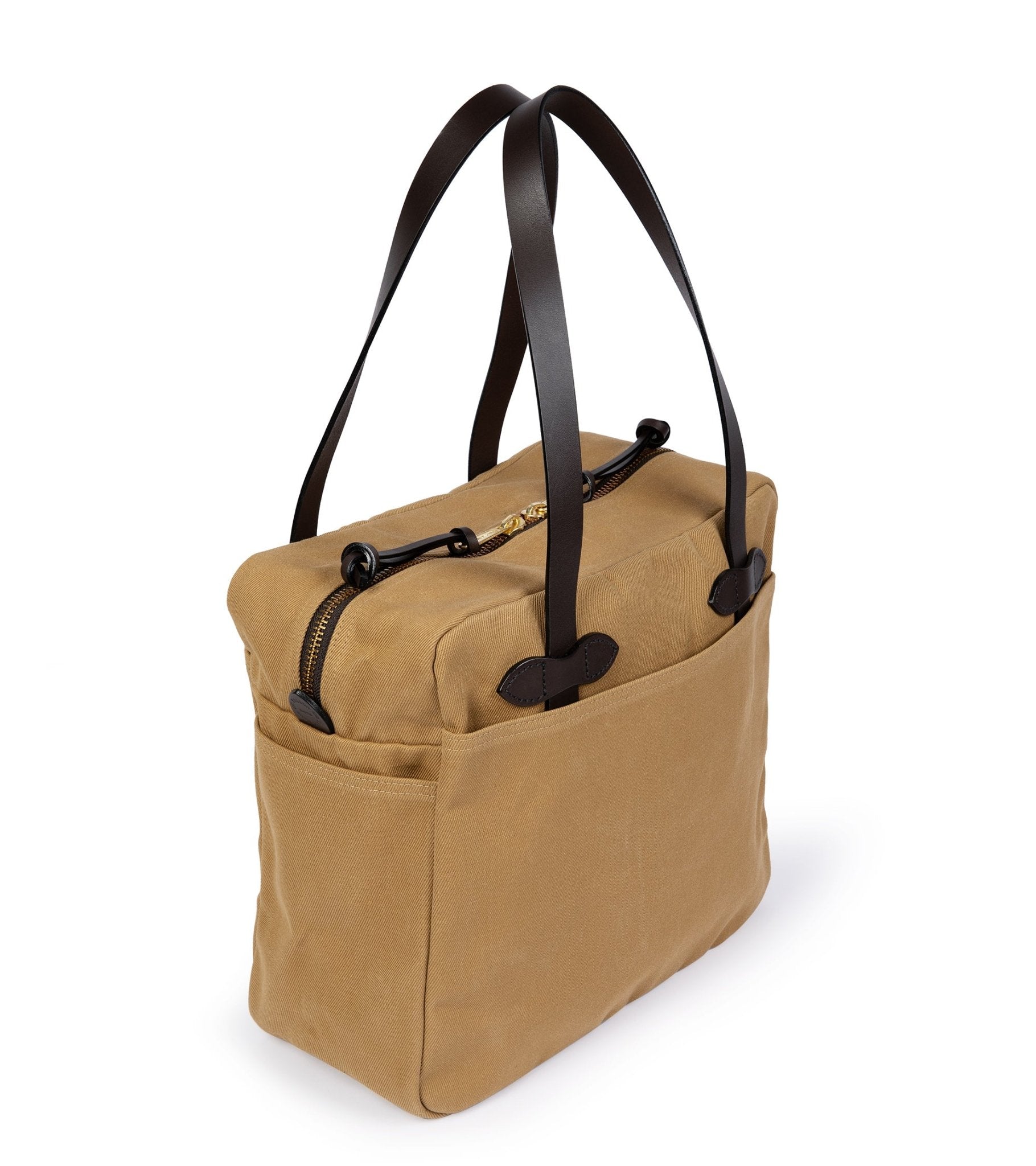 Filson Rugged Twill Zip Tote Bag: Tan - Trunk Clothiers