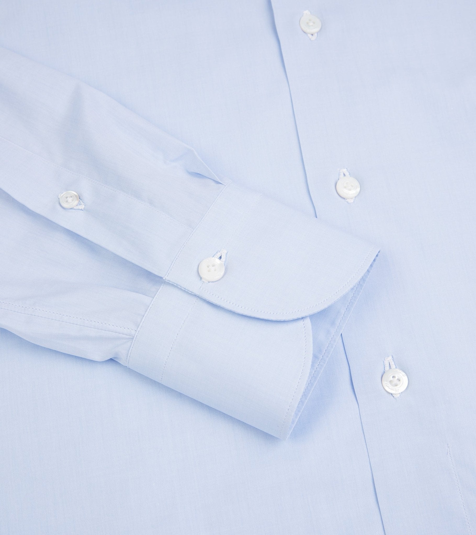 Finamore Milano Eduardo 170 Giza Cotton Formal Shirt: Blue - Trunk Clothiers