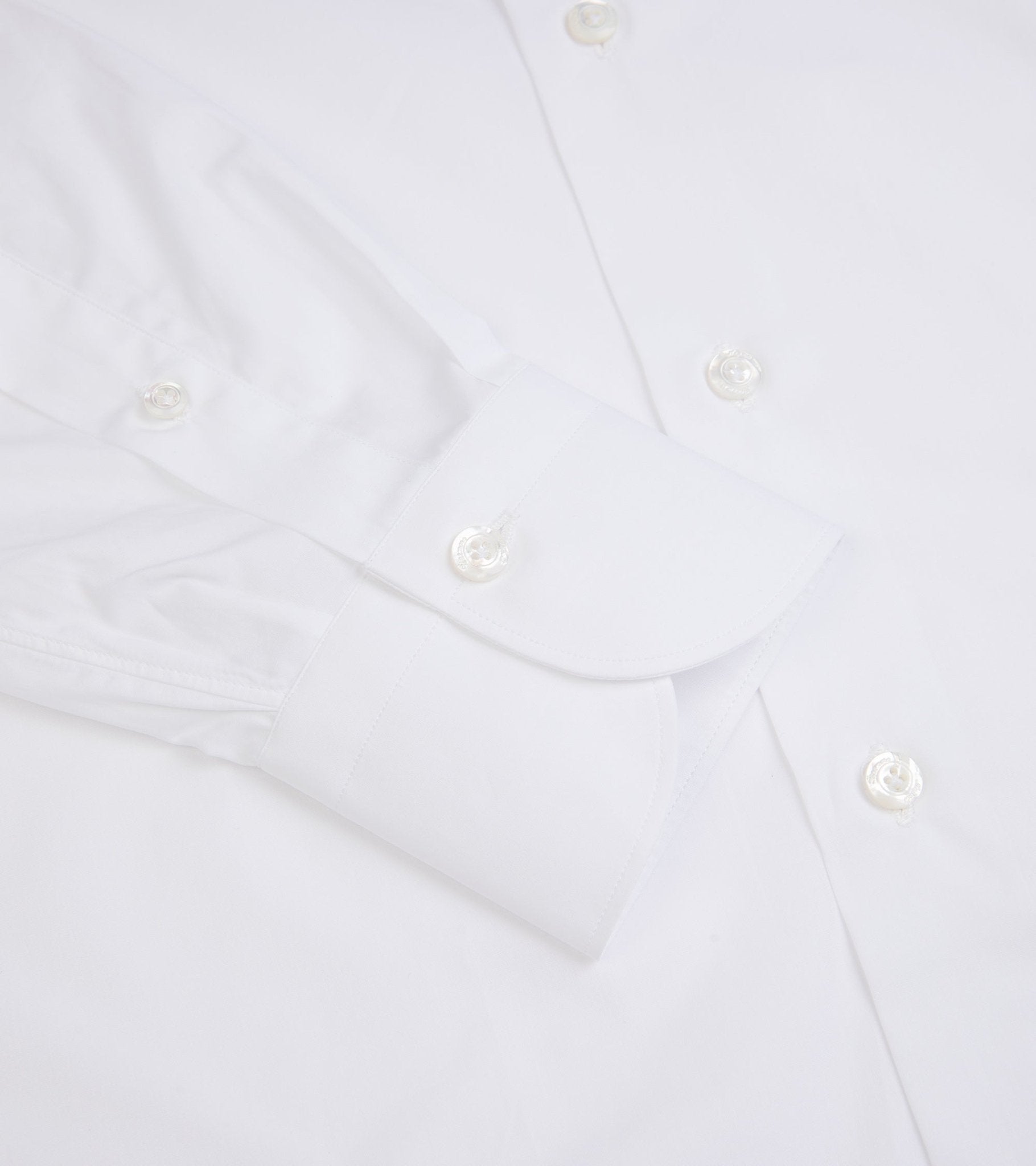 Finamore Milano Eduardo 170 Giza Cotton Formal Shirt: White - Trunk Clothiers