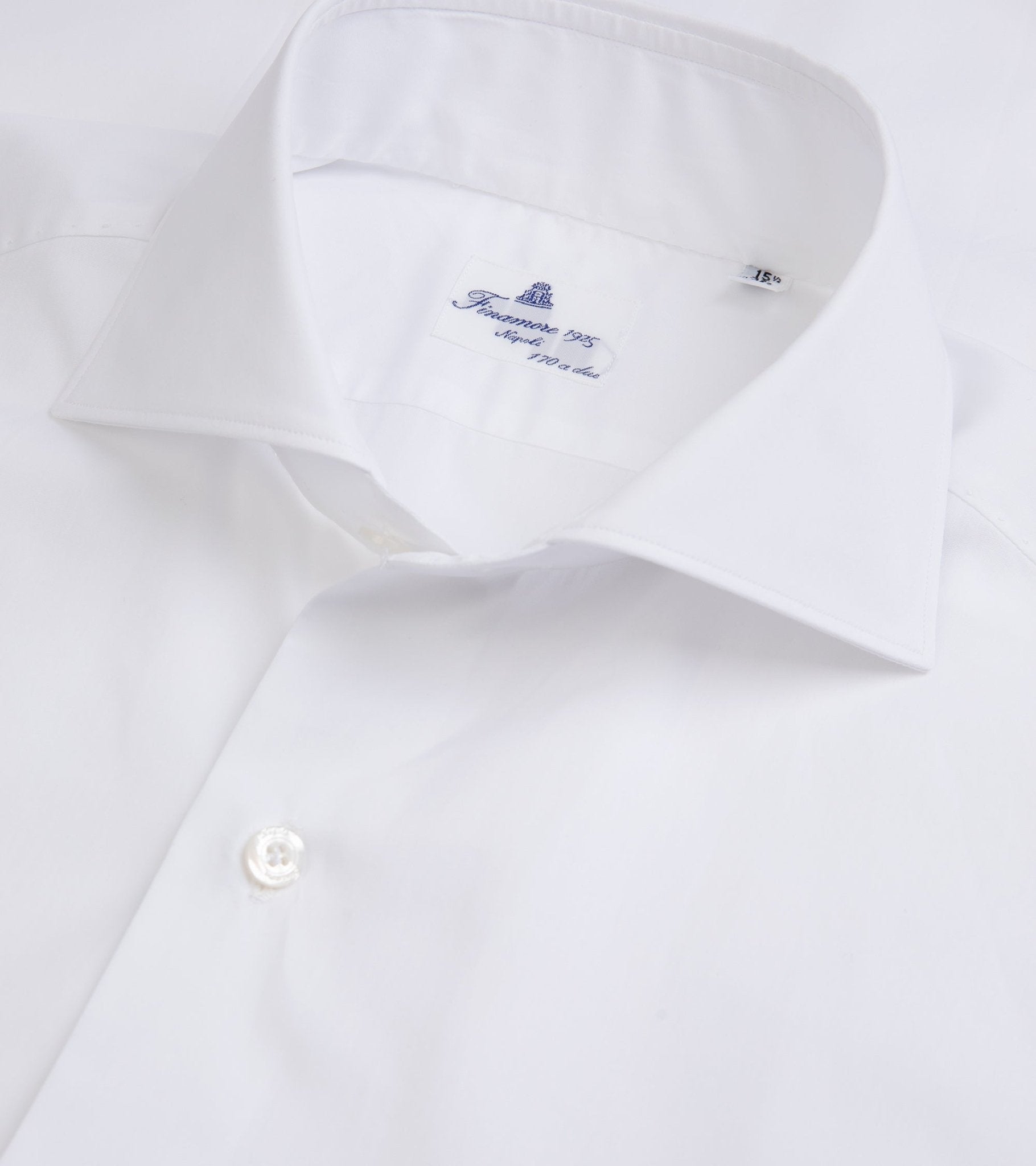 Finamore Milano Eduardo 170 Giza Cotton Formal Shirt: White - Trunk Clothiers