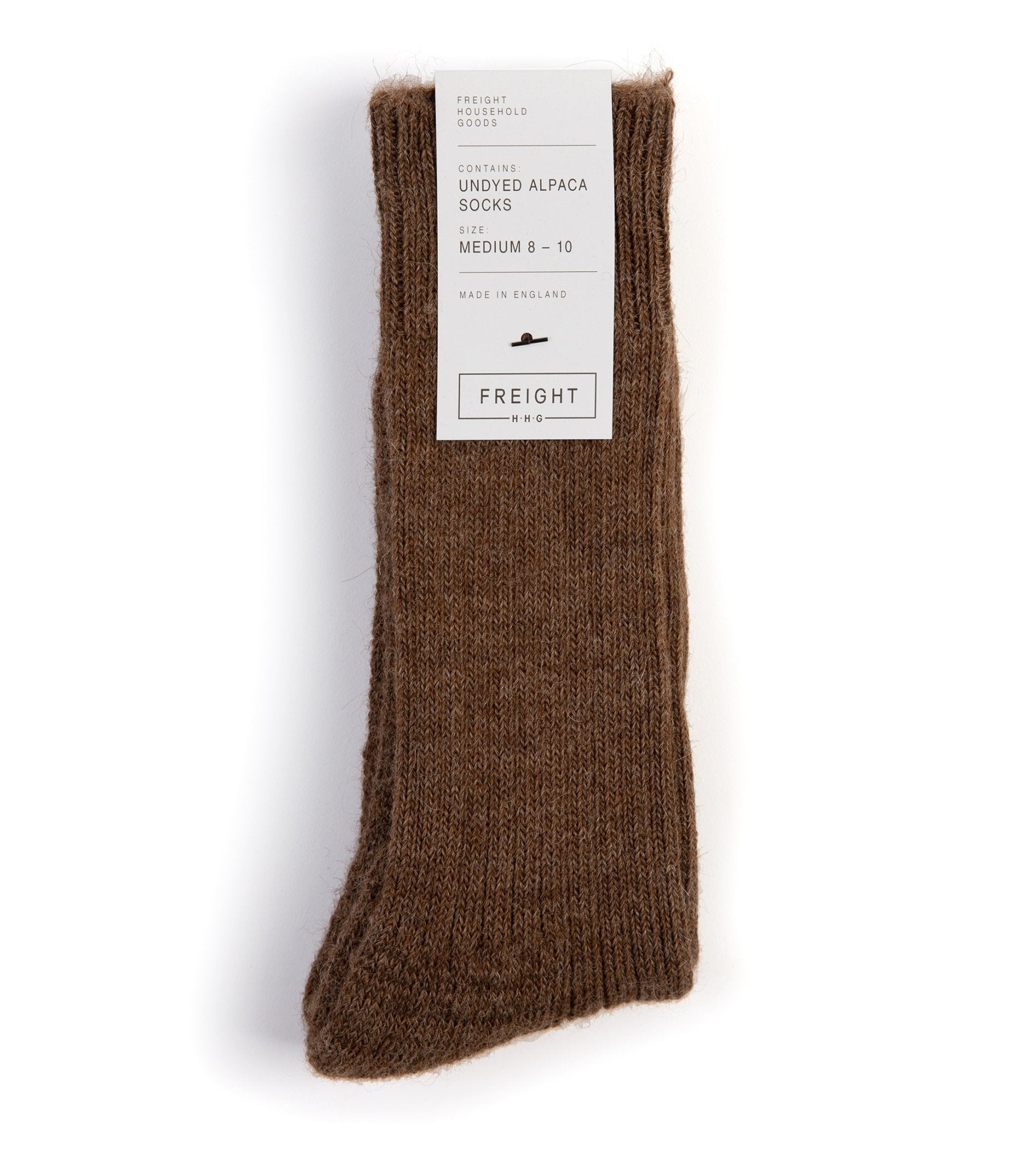 Freight Alpaca Cushion Sole Socks: Brown - Trunk Clothiers