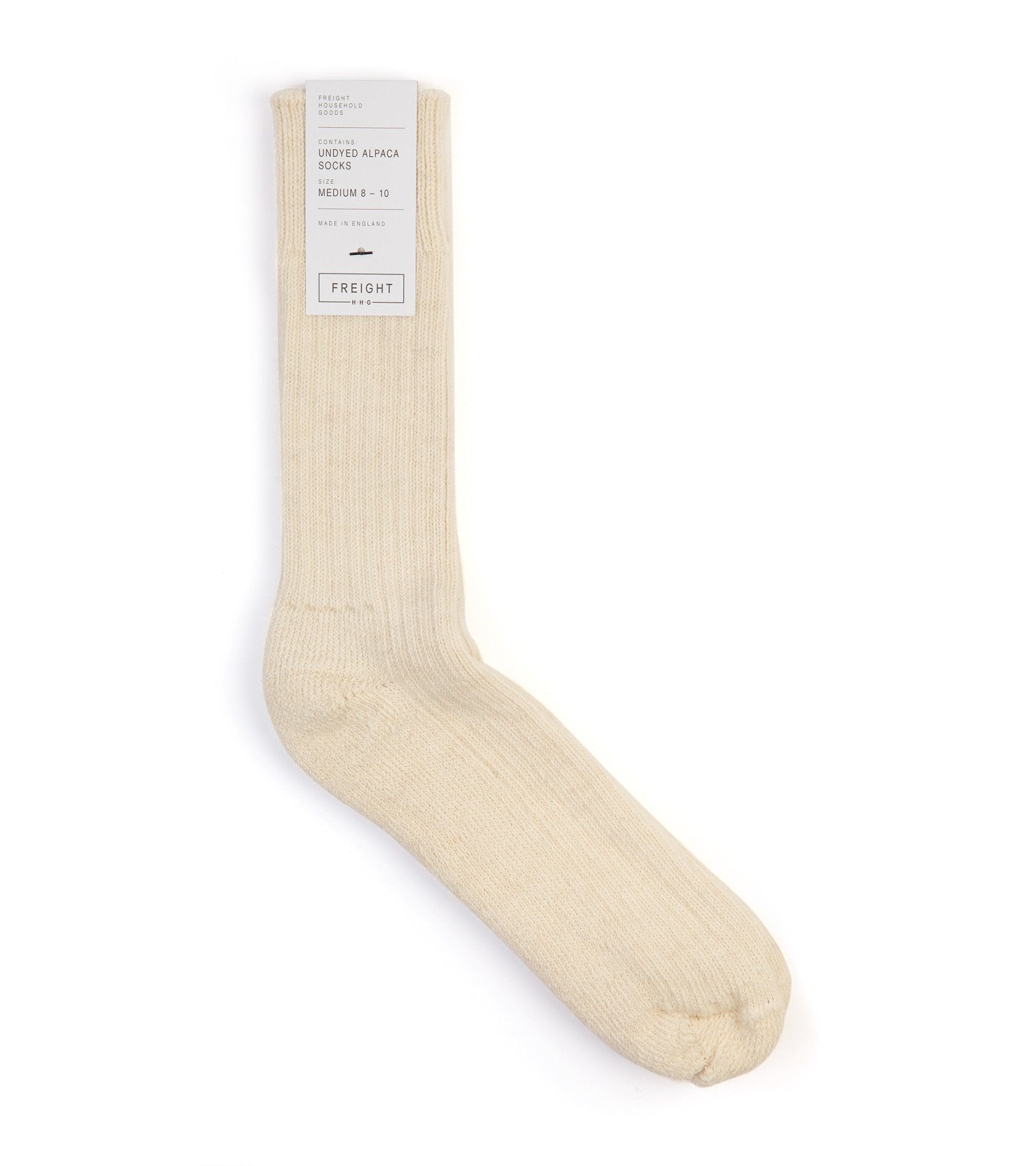 Freight Alpaca Cushion Sole Socks: Cream - Trunk Clothiers