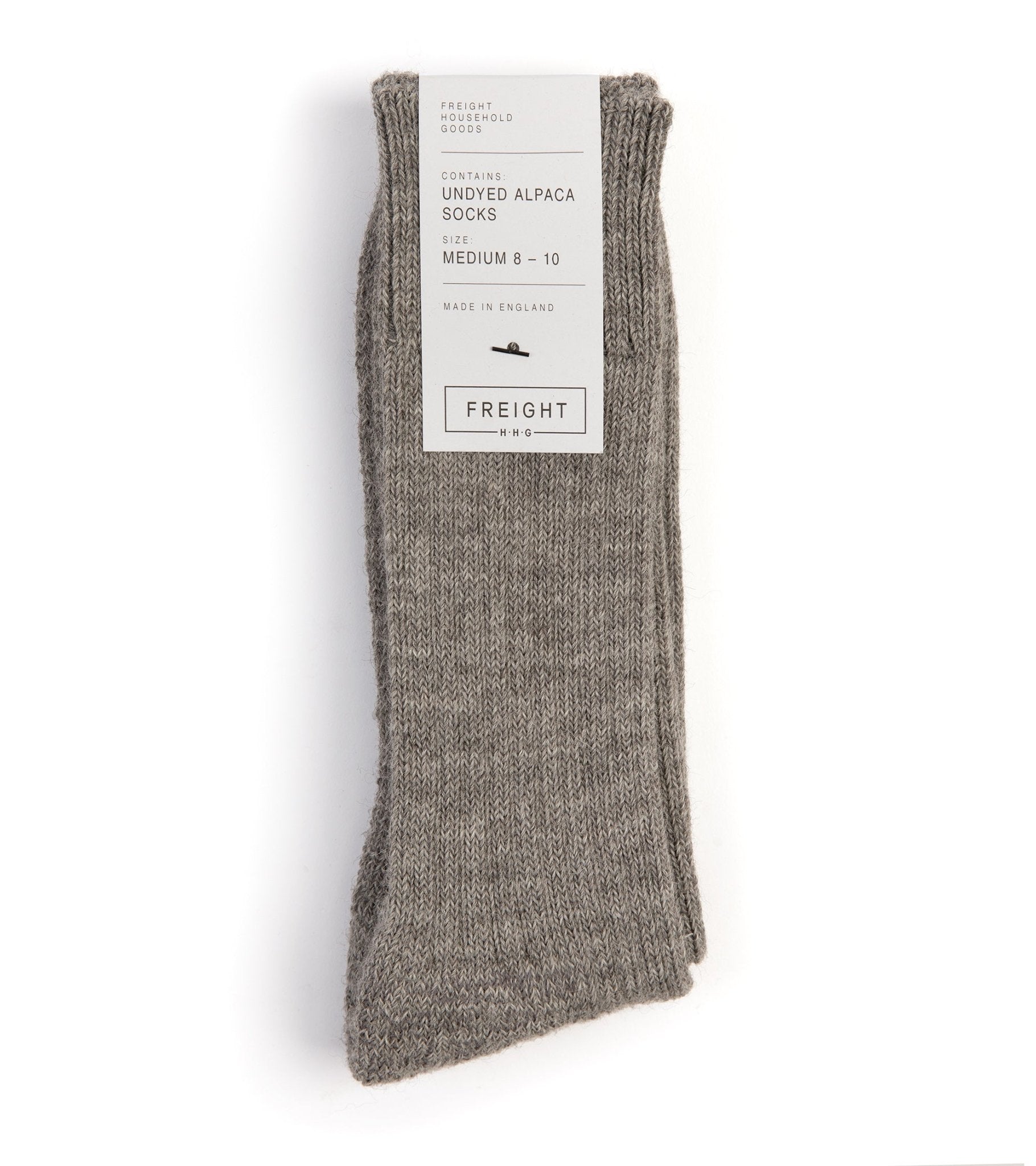 Freight Alpaca Cushion Sole Socks: Pale Grey - Trunk Clothiers