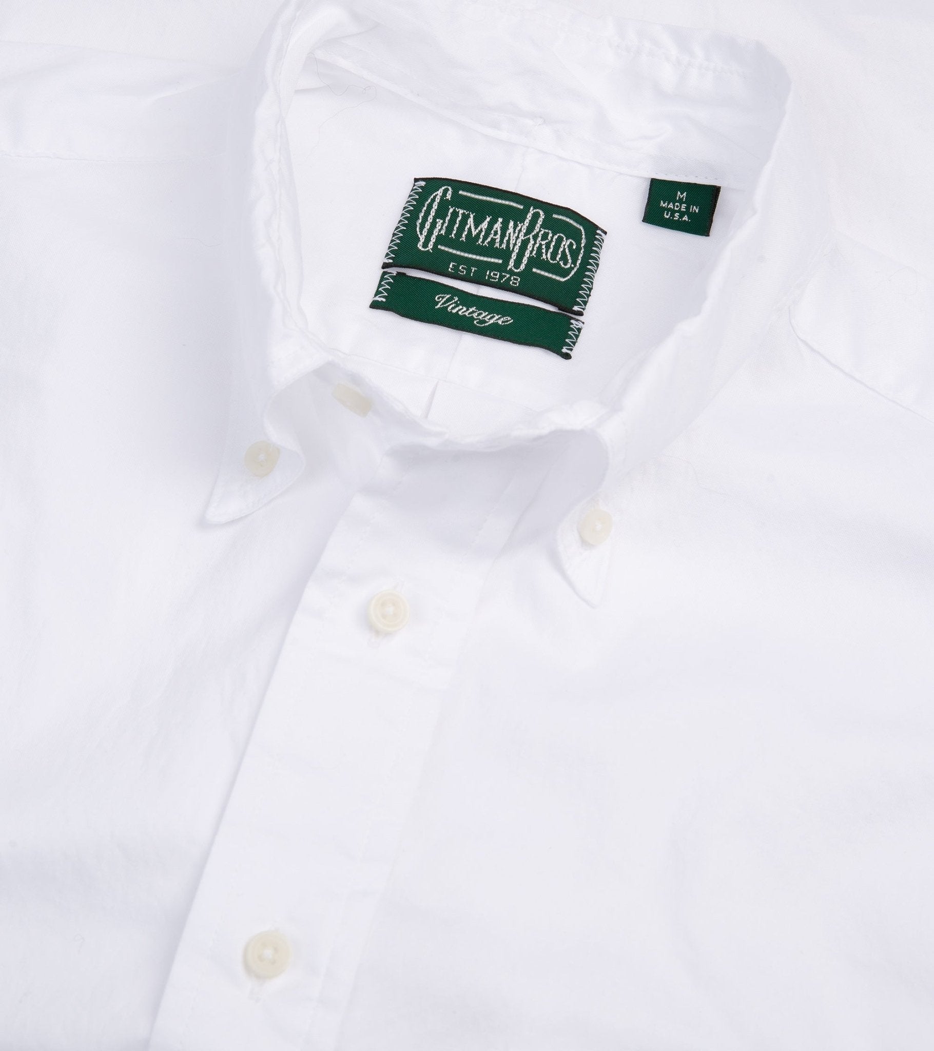 Gitman Vintage Zephyr Cotton Shirt: White - Trunk Clothiers