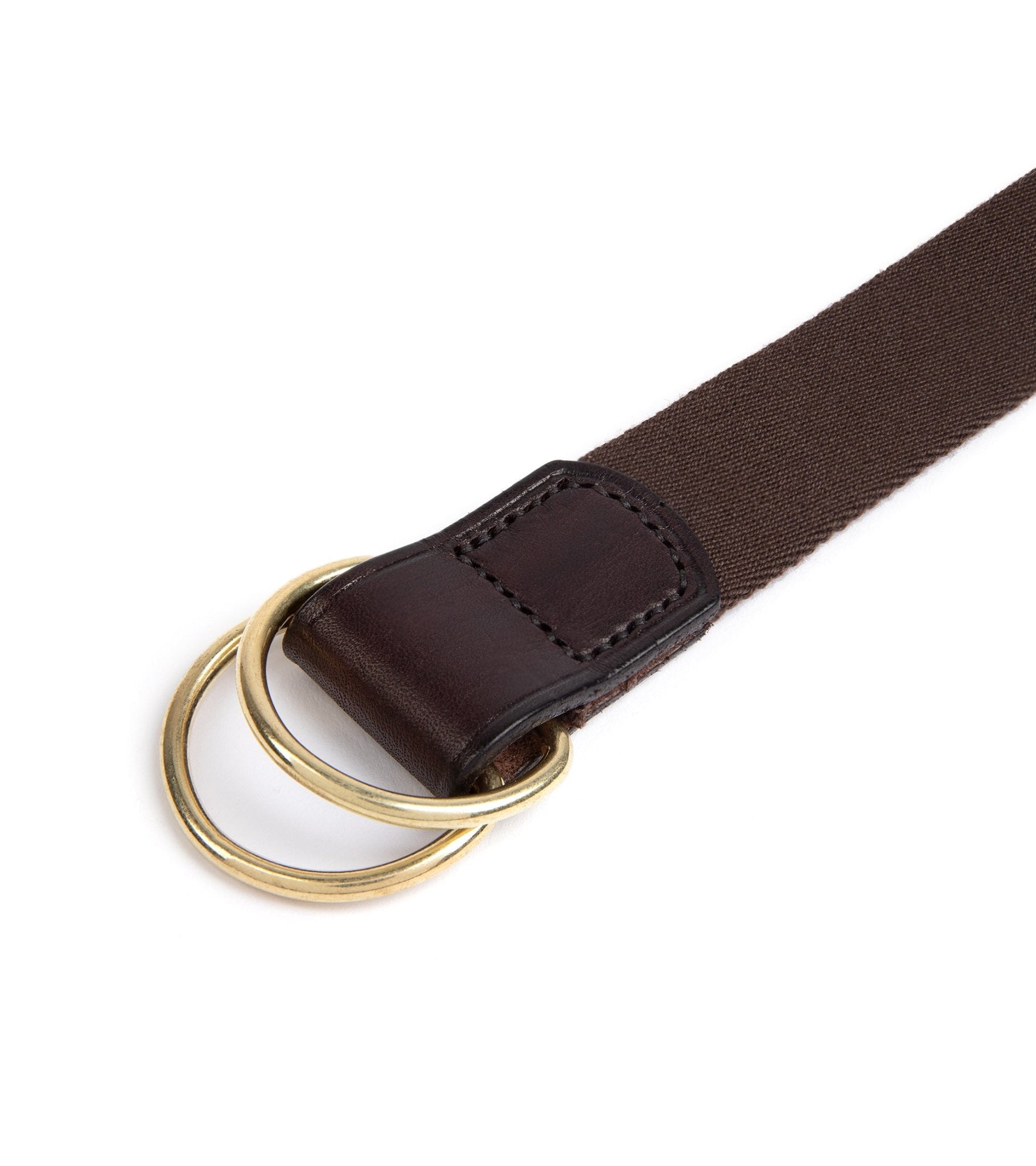 Hardy & Parsons D-Ring Canvas Belt: Brown - Trunk Clothiers