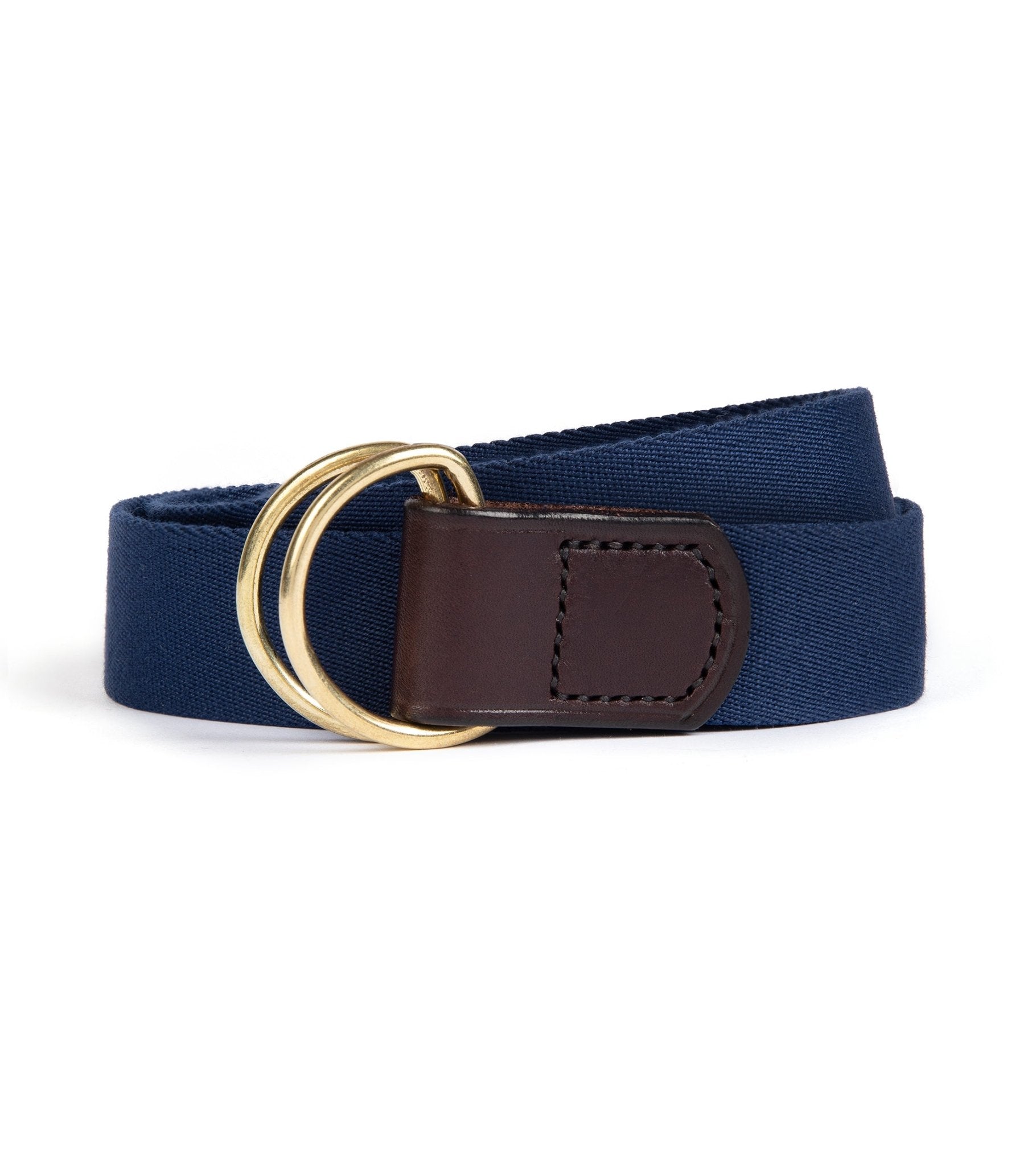 Hardy Parsons D Ring Canvas Belt Navy Trunk Clothiers