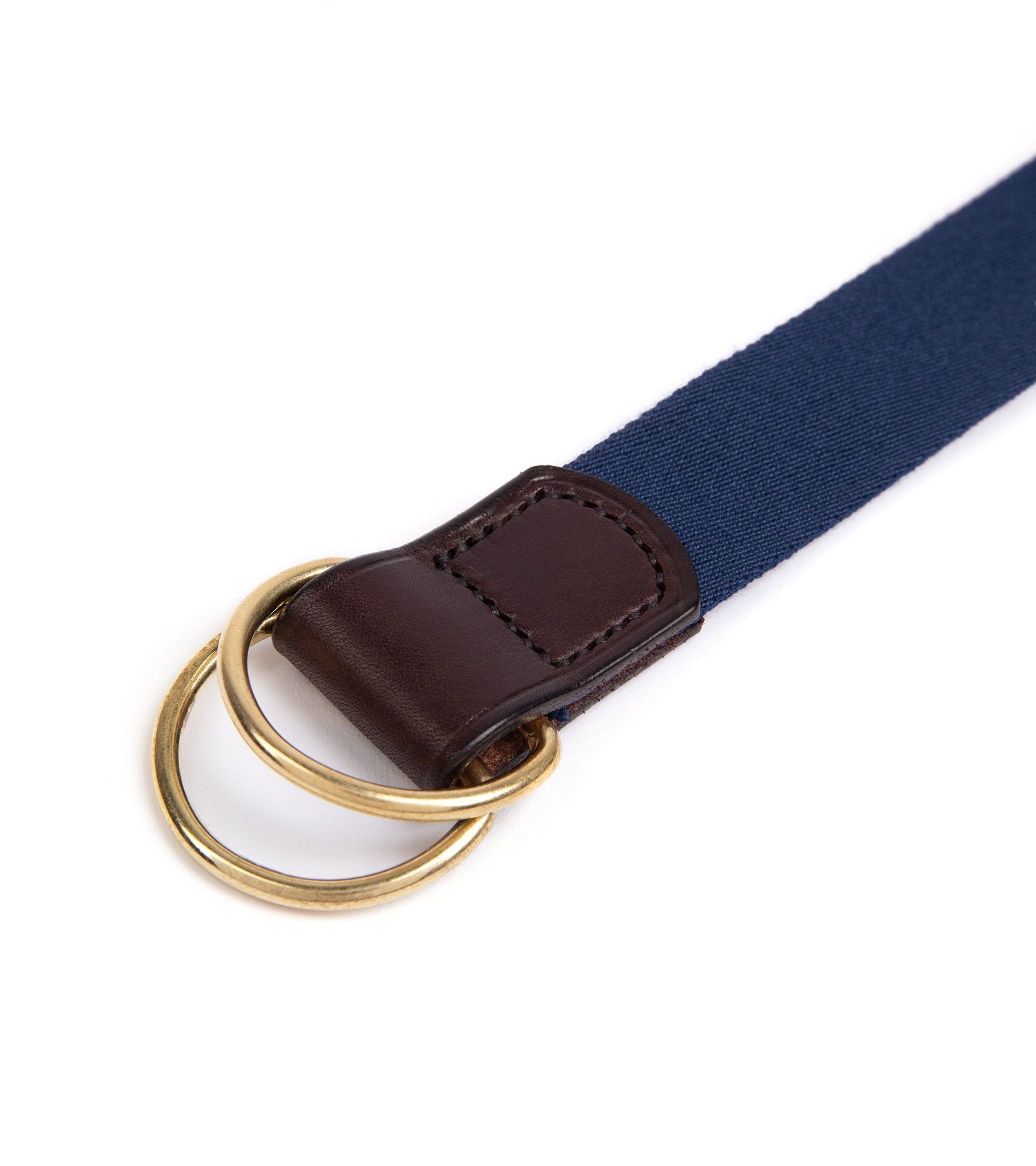 Hardy & Parsons D-Ring Canvas Belt: Navy - Trunk Clothiers