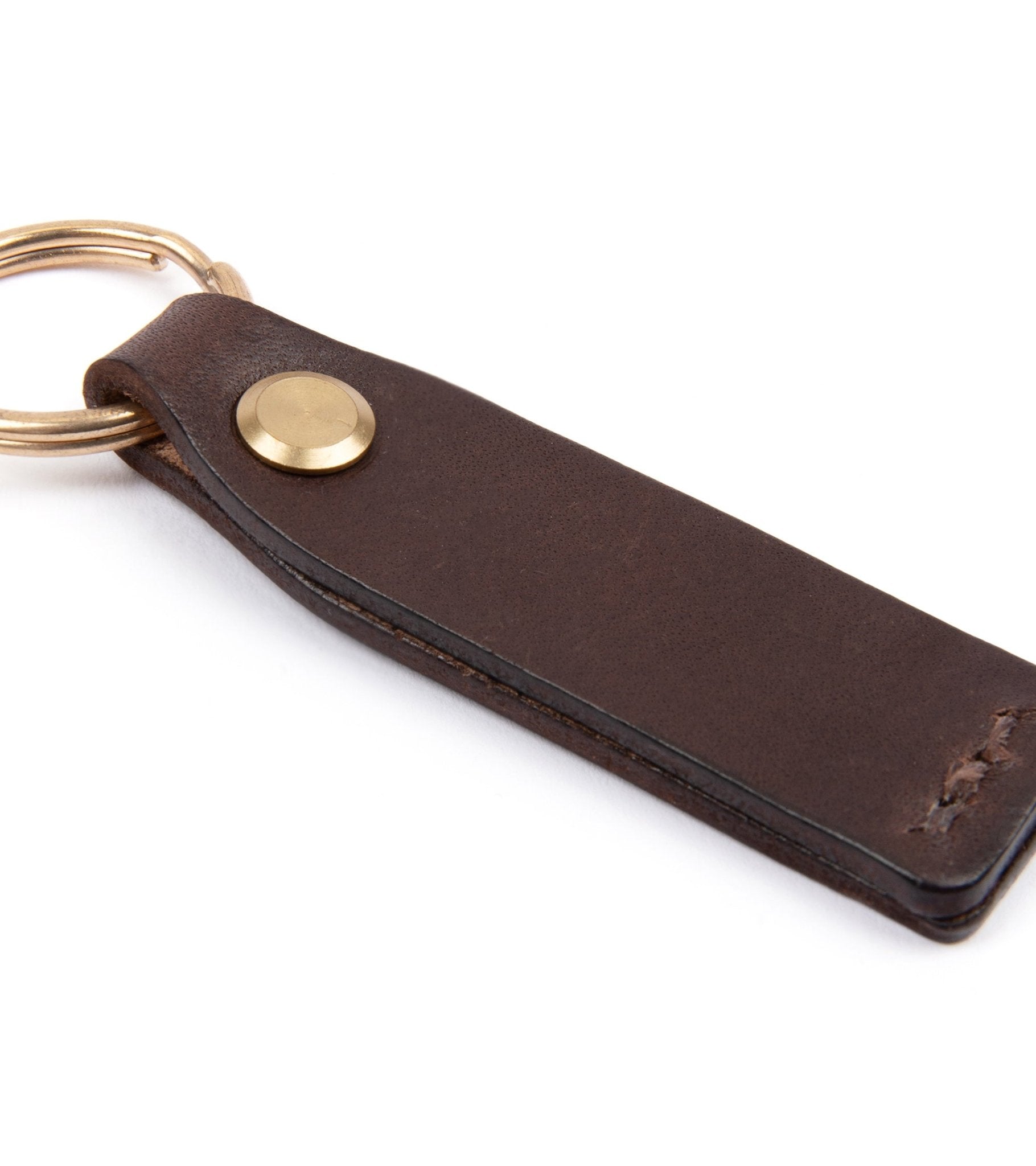 Hardy & Parsons Leather Key Fob: Dark Brown - Trunk Clothiers